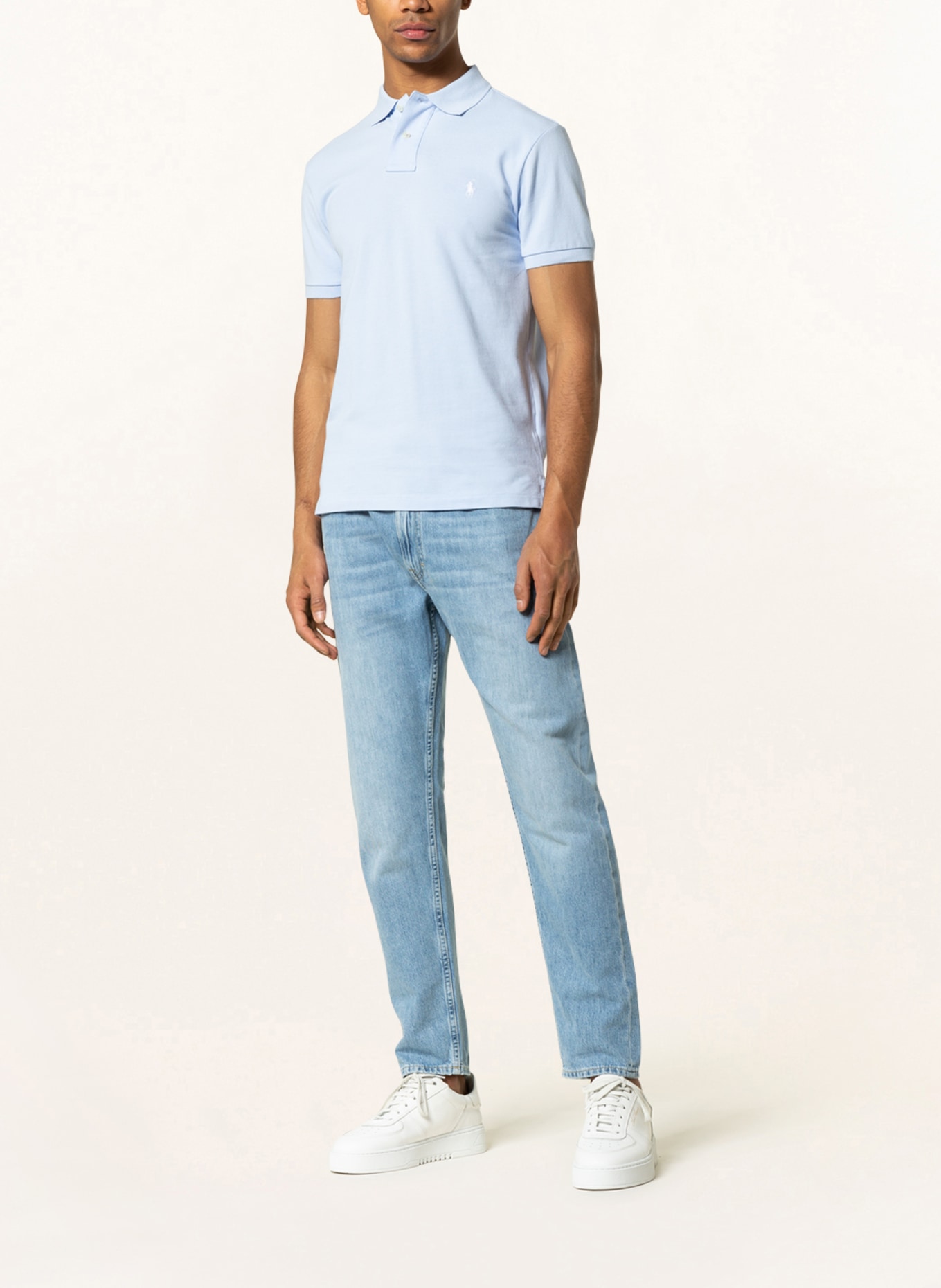 POLO RALPH LAUREN Piqué-Poloshirt Slim Fit: HELLBLAU