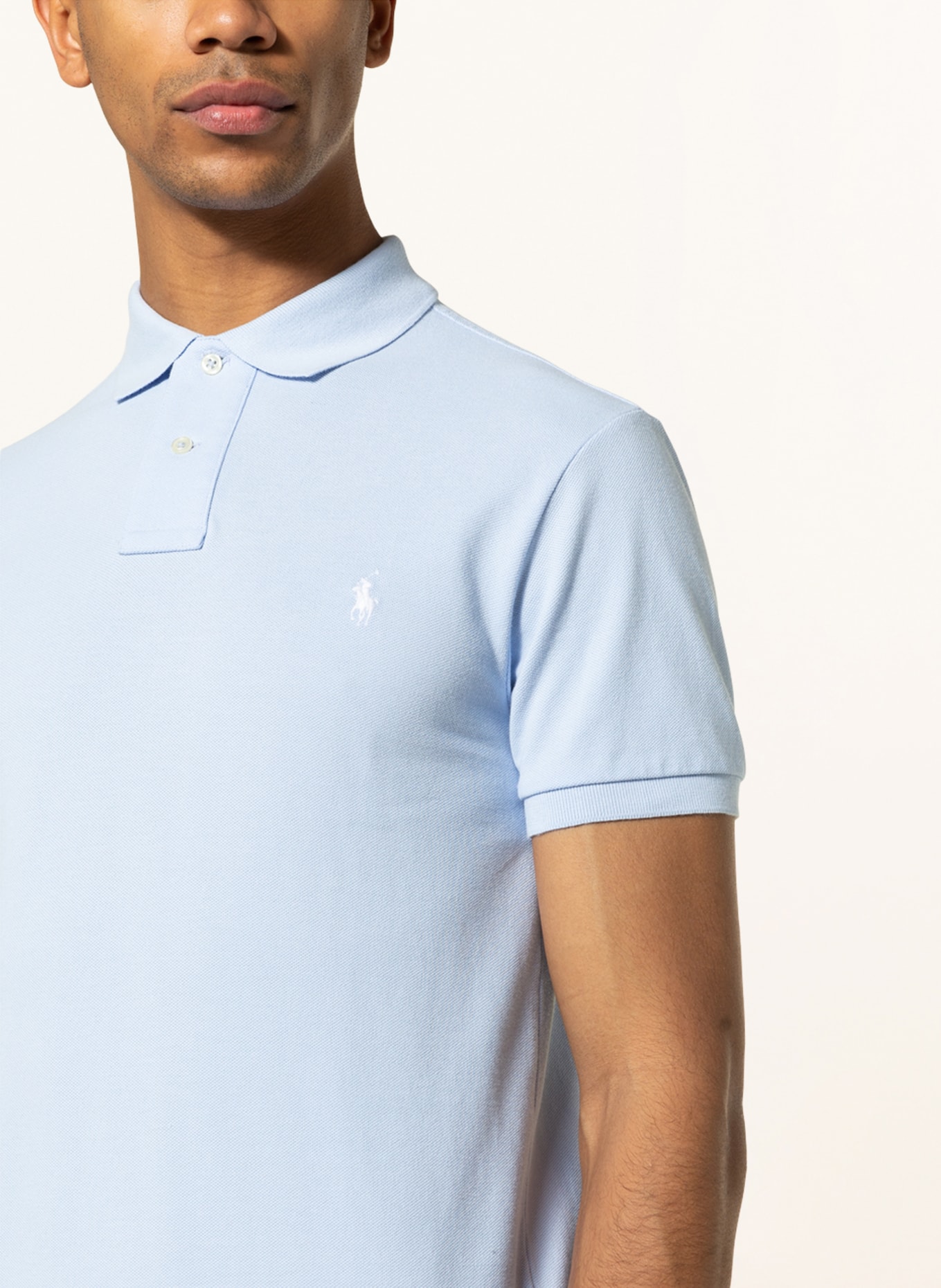 POLO RALPH LAUREN Piqué-Poloshirt Slim Fit: HELLBLAU