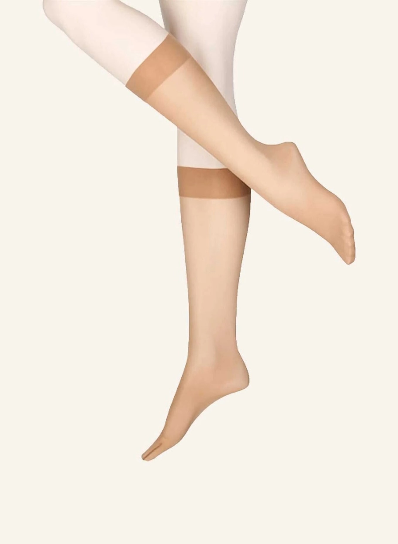 Wolford Jemné podkolenky SATIN TOUCH, 3 páry v balení: 4365 GOBI