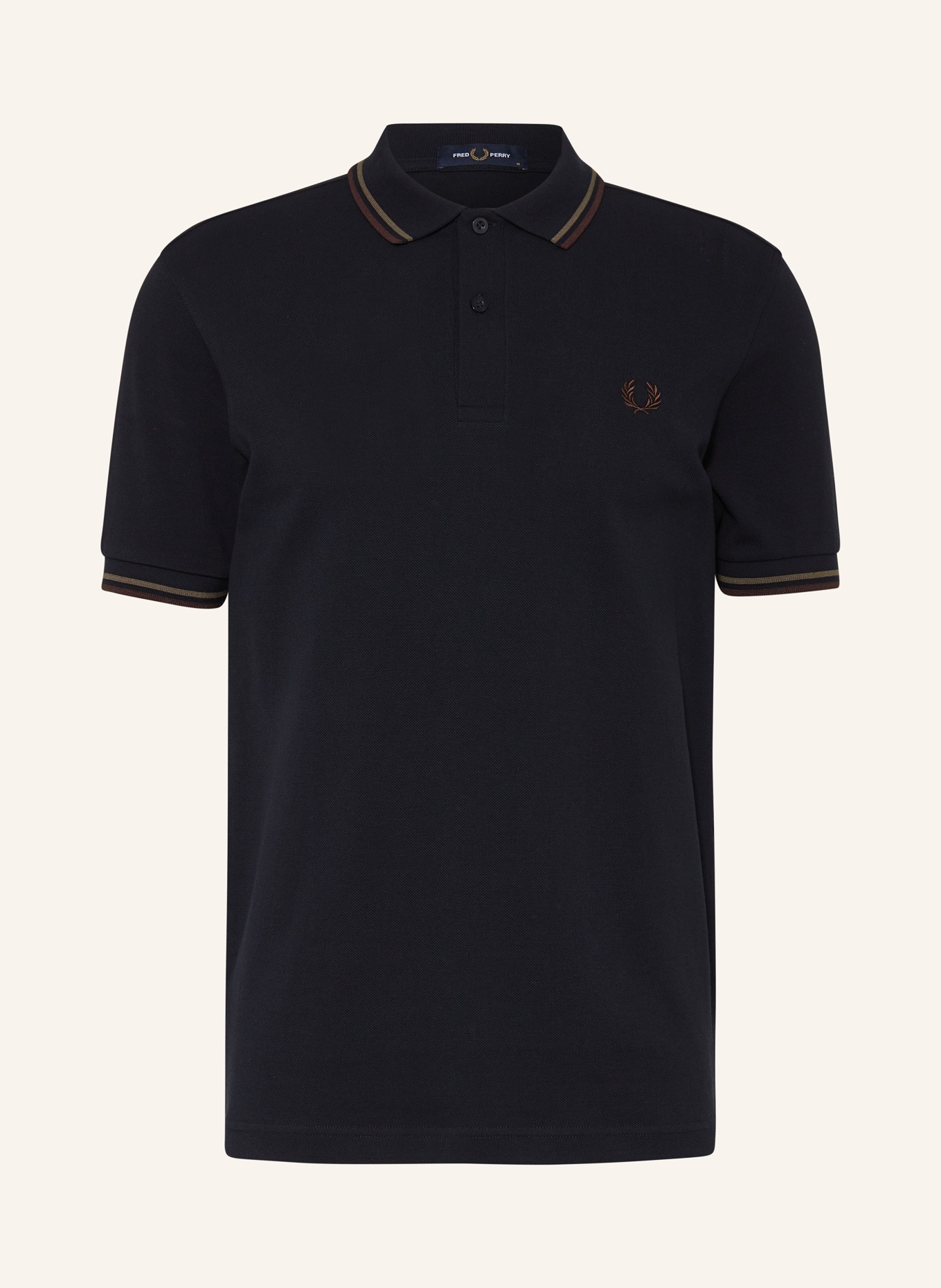 FRED PERRY Piqué-Poloshirt, Farbe: DUNKELBLAU (Bild 1)