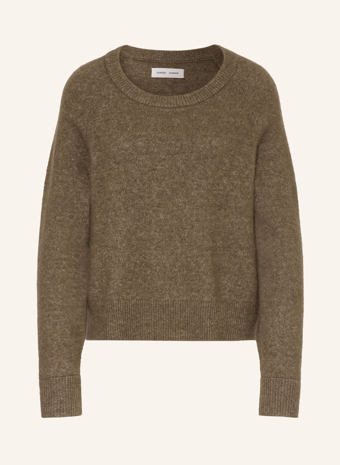 SAMSØE  SAMSØE BONES sweater NOR with alpaca, Color: KHAKI (Image 1)