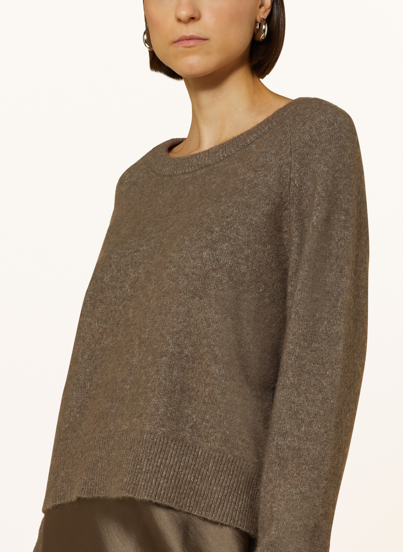 SAMSØE  SAMSØE BONES sweater NOR with alpaca, Color: KHAKI (Image 4)