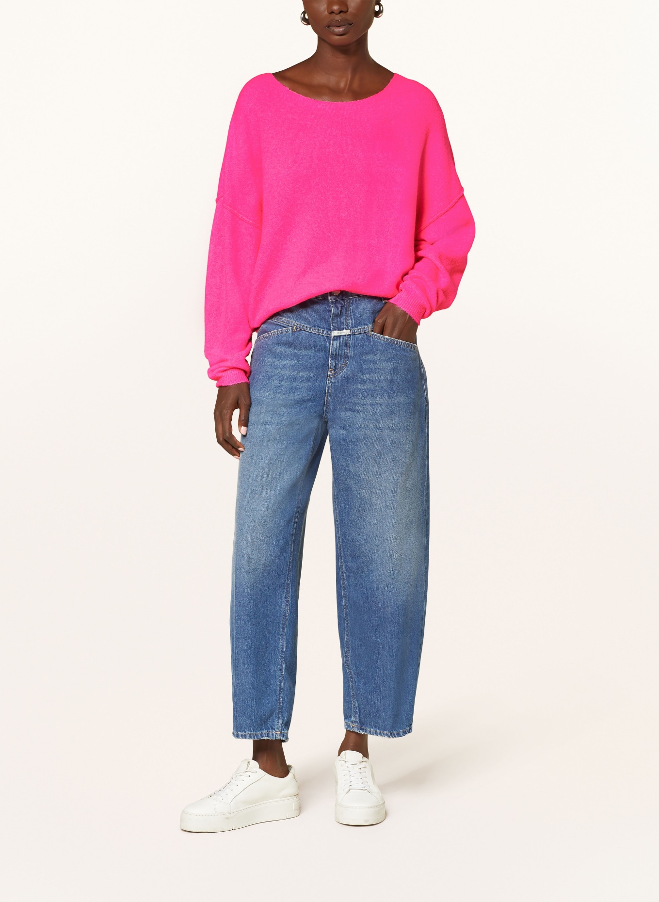 American Vintage Sweter DAMSVILLE: JASKRAWY RÓŻOWY