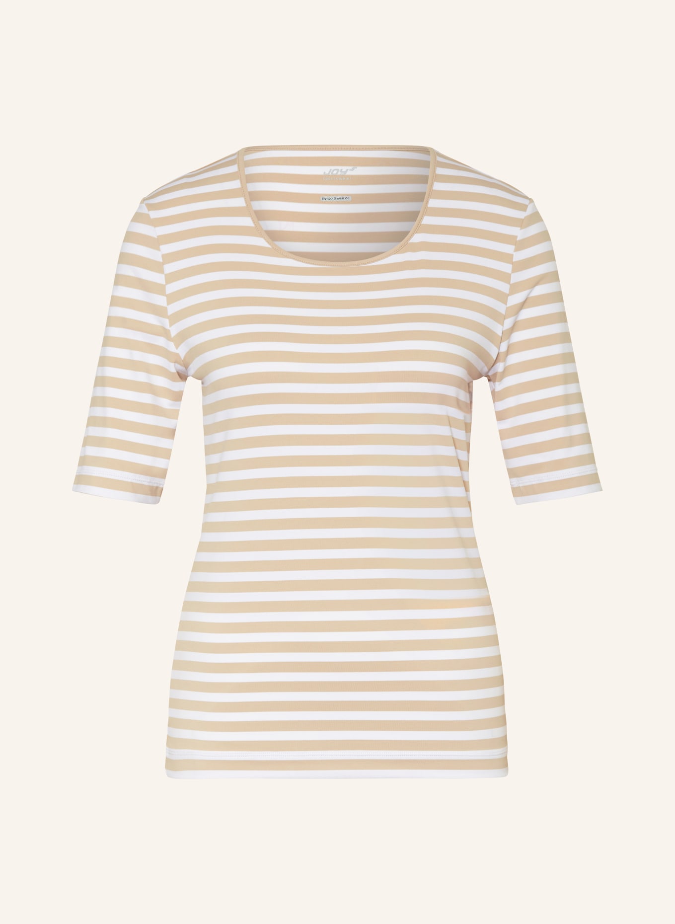 JOY sportswear Tričko ALLISON: BÍLÁ / BÉŽOVÁ