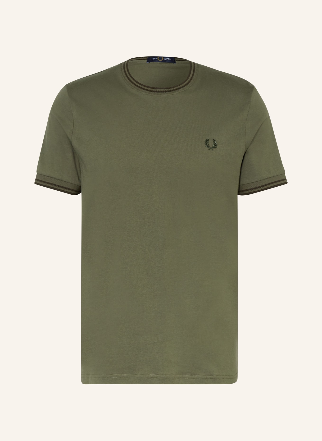 FRED PERRY T-shirt, Color: OLIVE (Image 1)