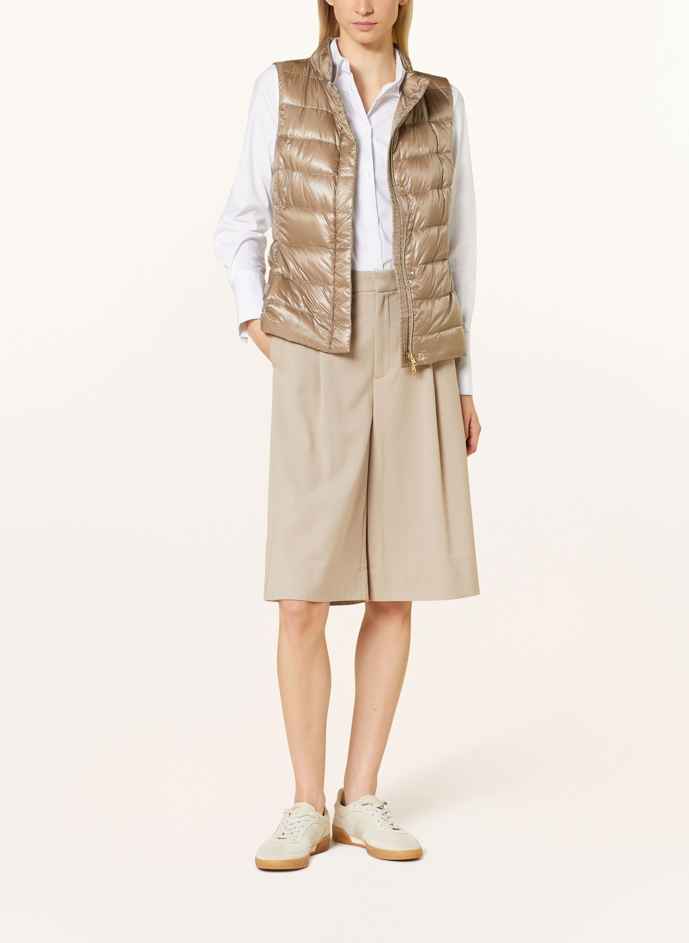 HERNO Down vest GIULIA in taupe