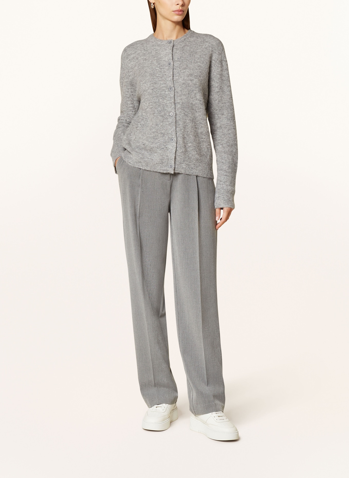 SAMSØE  SAMSØE Strickjacke NOR mit Alpaka: GRAU