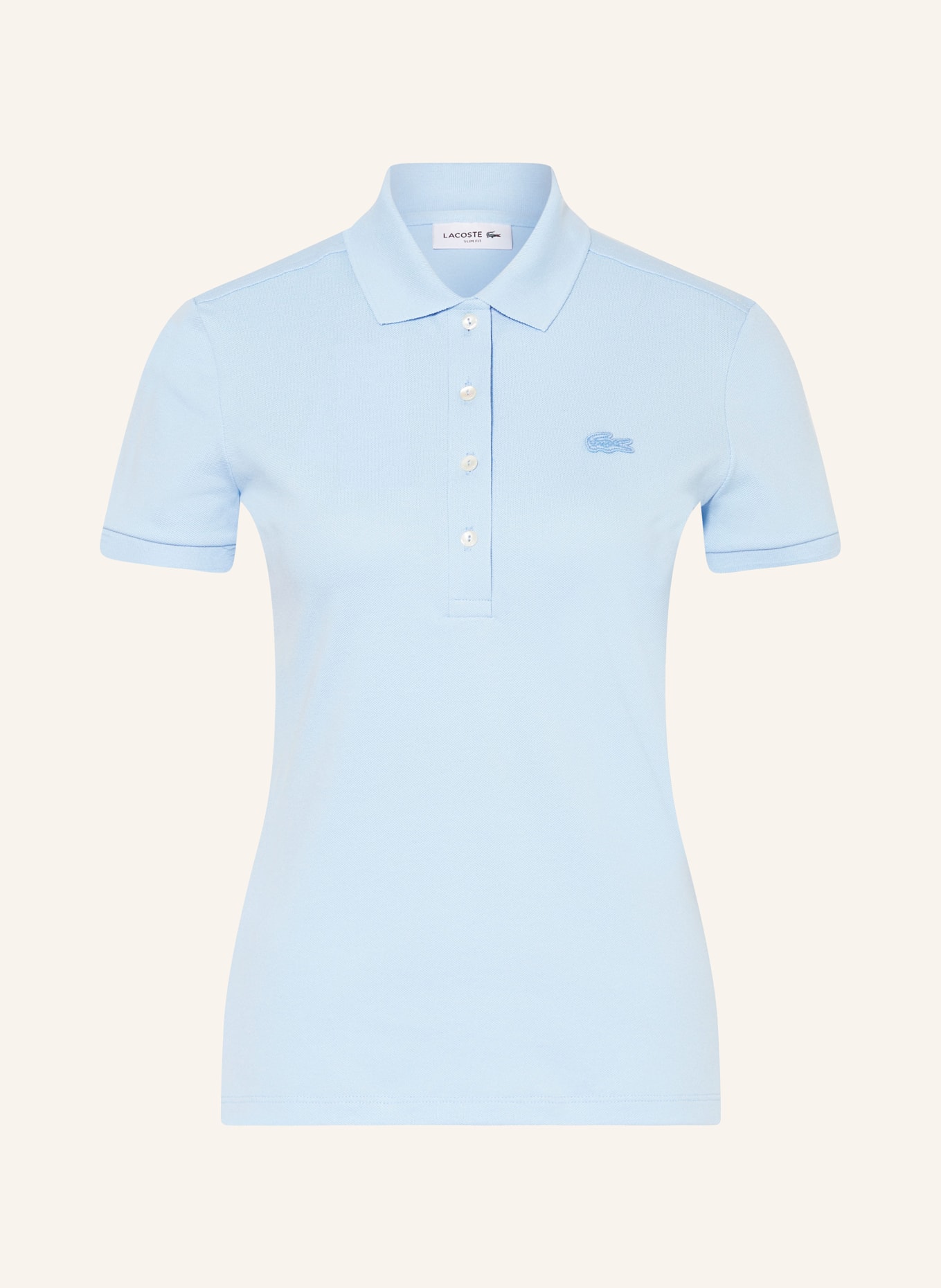 LACOSTE Piqué-Poloshirt Slim Fit, Farbe: HELLBLAU (Bild 1)