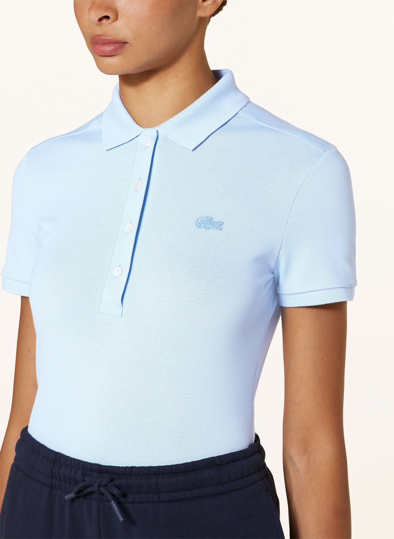 LACOSTE Piqué-Poloshirt Slim Fit, Farbe: HELLBLAU (Bild 4)