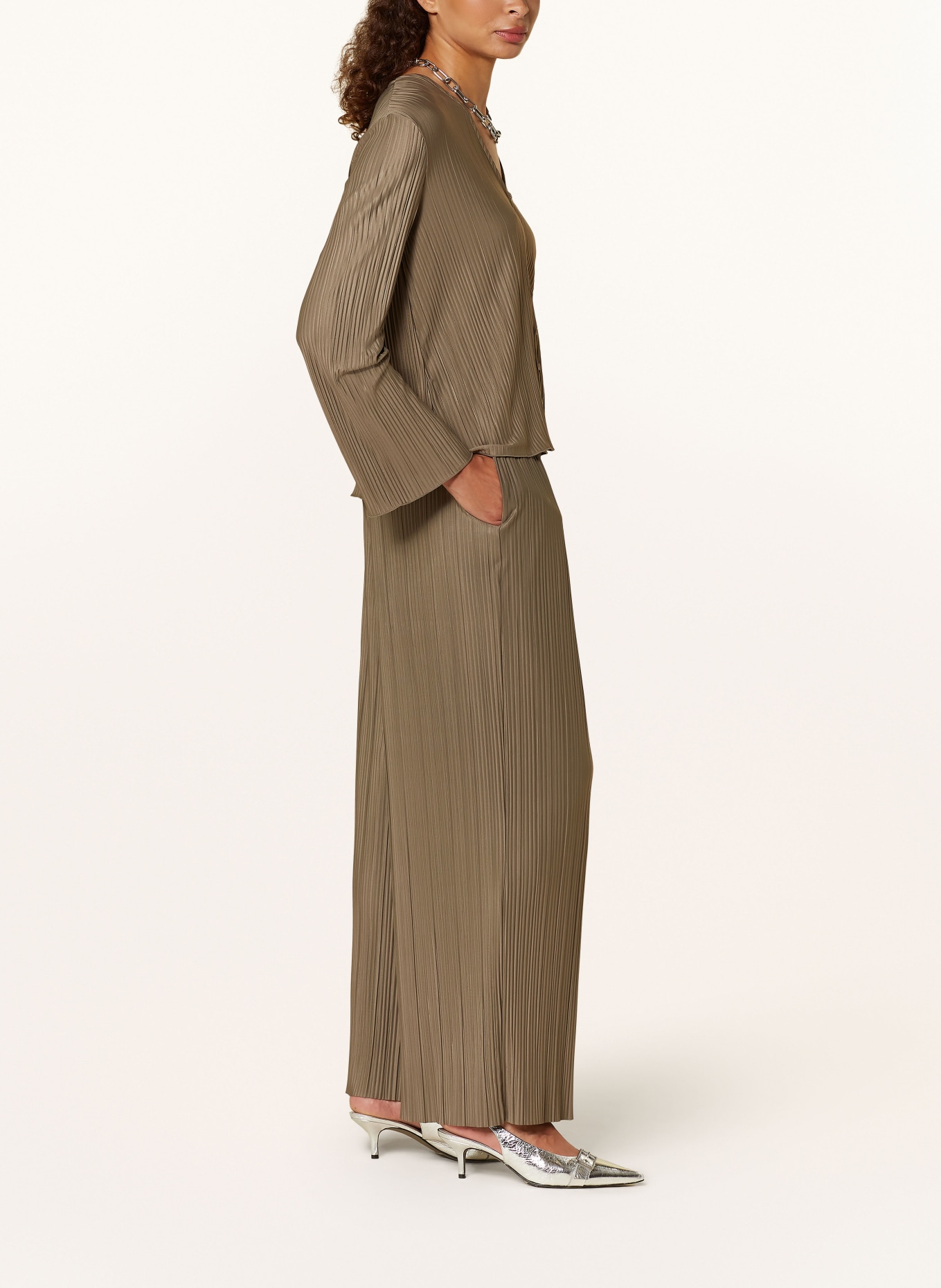 SAMSØE  SAMSØE Plisseehose UMA: KHAKI