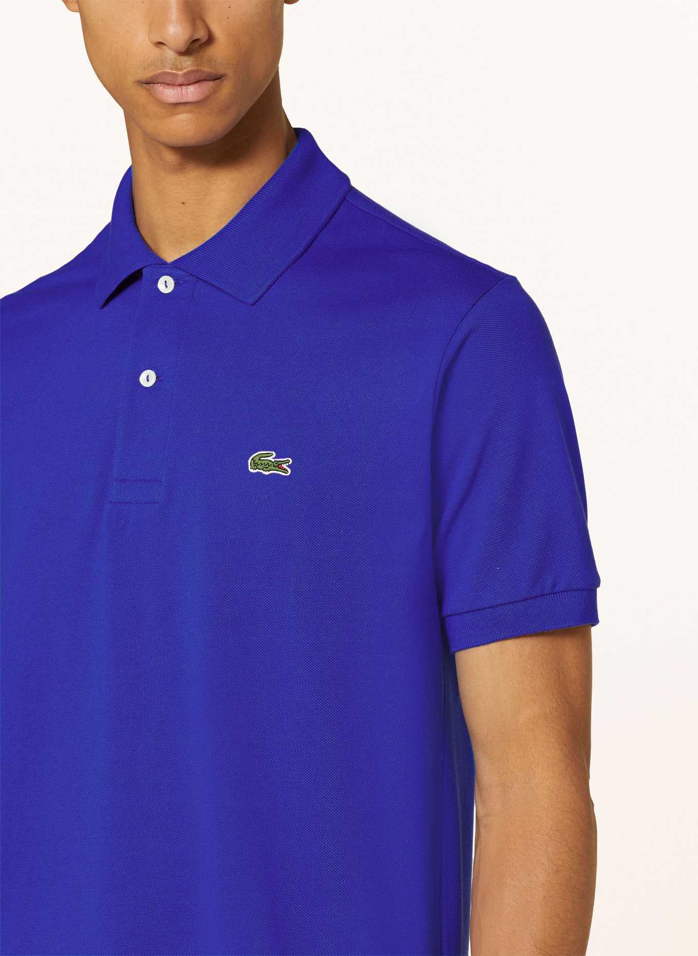 LACOSTE Piqué-Poloshirt Classic Fit, Farbe: BLAU (Bild 4)