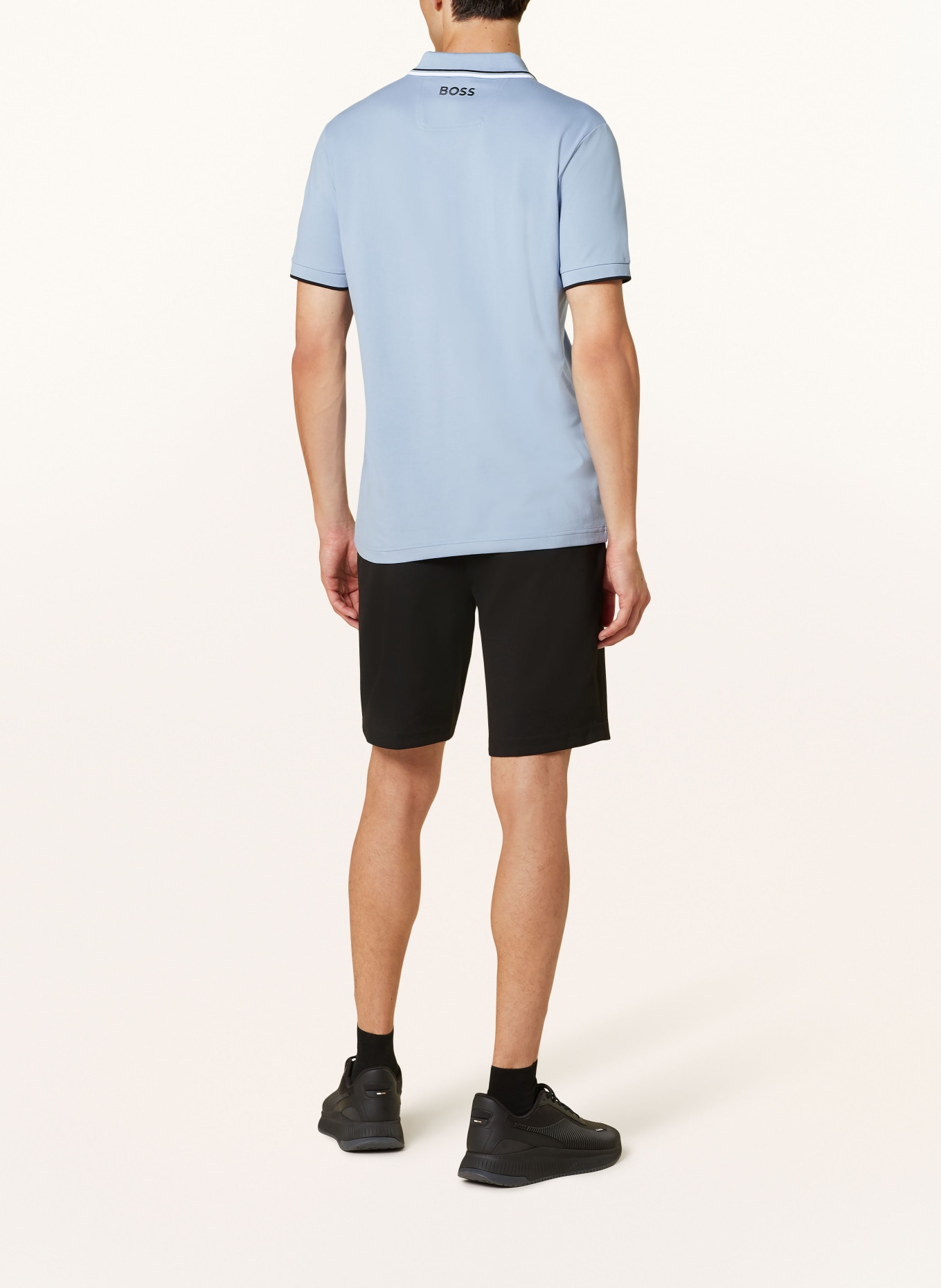 BOSS Functional polo short PADDY PRO, Color: LIGHT BLUE (Image 3)