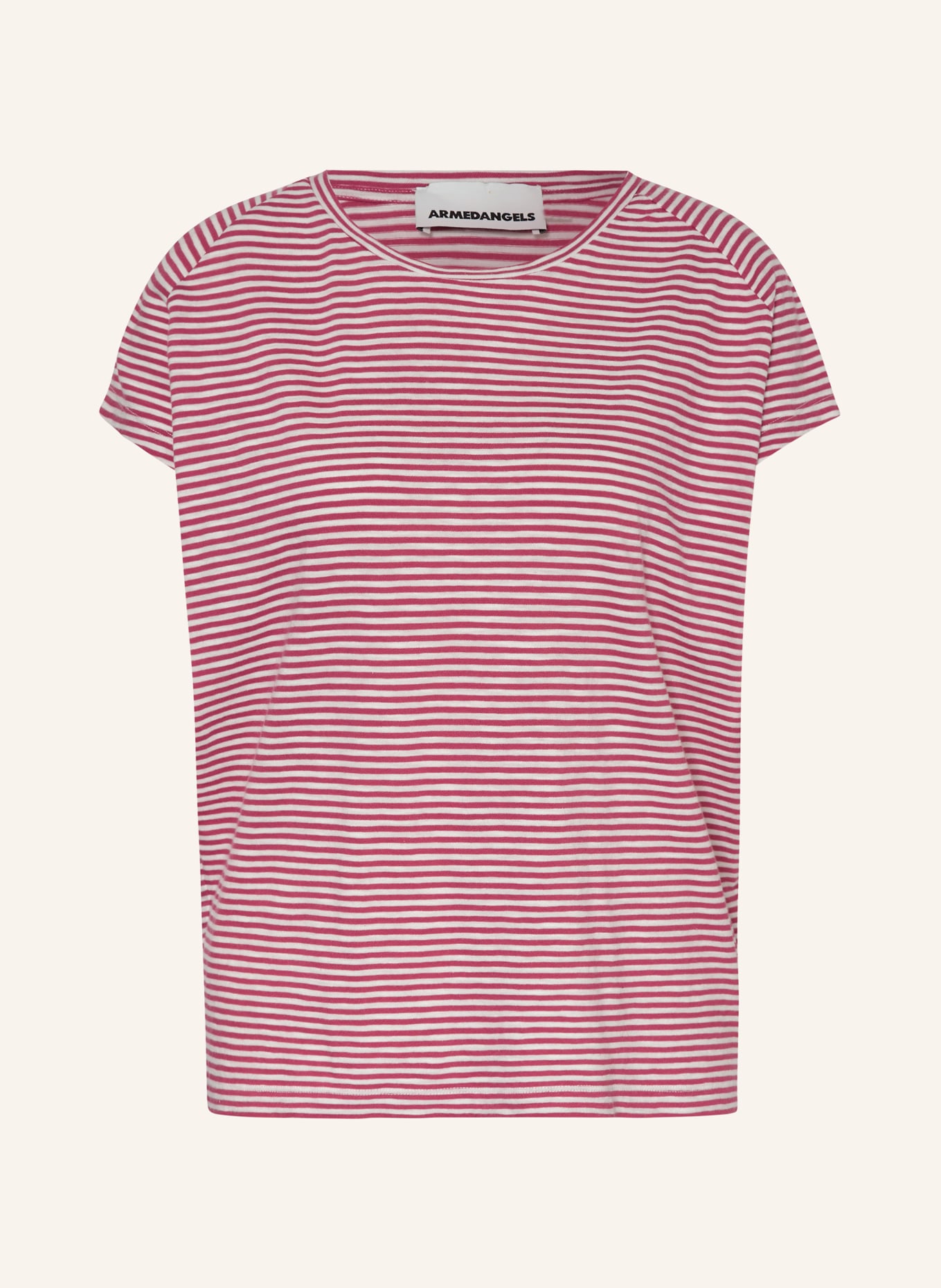 ARMEDANGELS T-shirt OFELIAA: BLANC / FUCHSIA