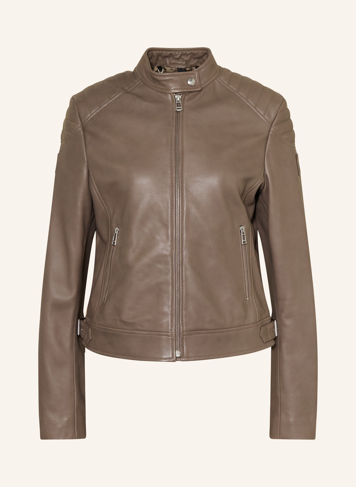 BELSTAFF Leather jacket MOLLISON in taupe