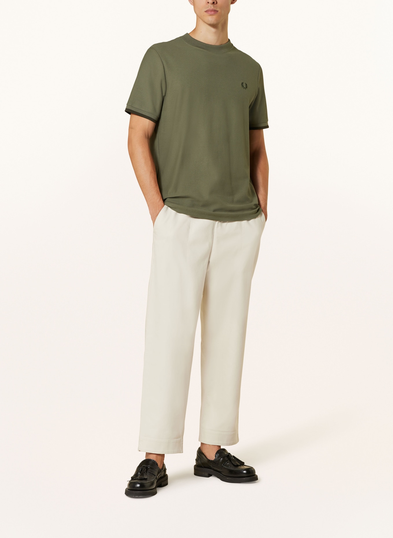 FRED PERRY Piqué shirt, Color: OLIVE (Image 2)