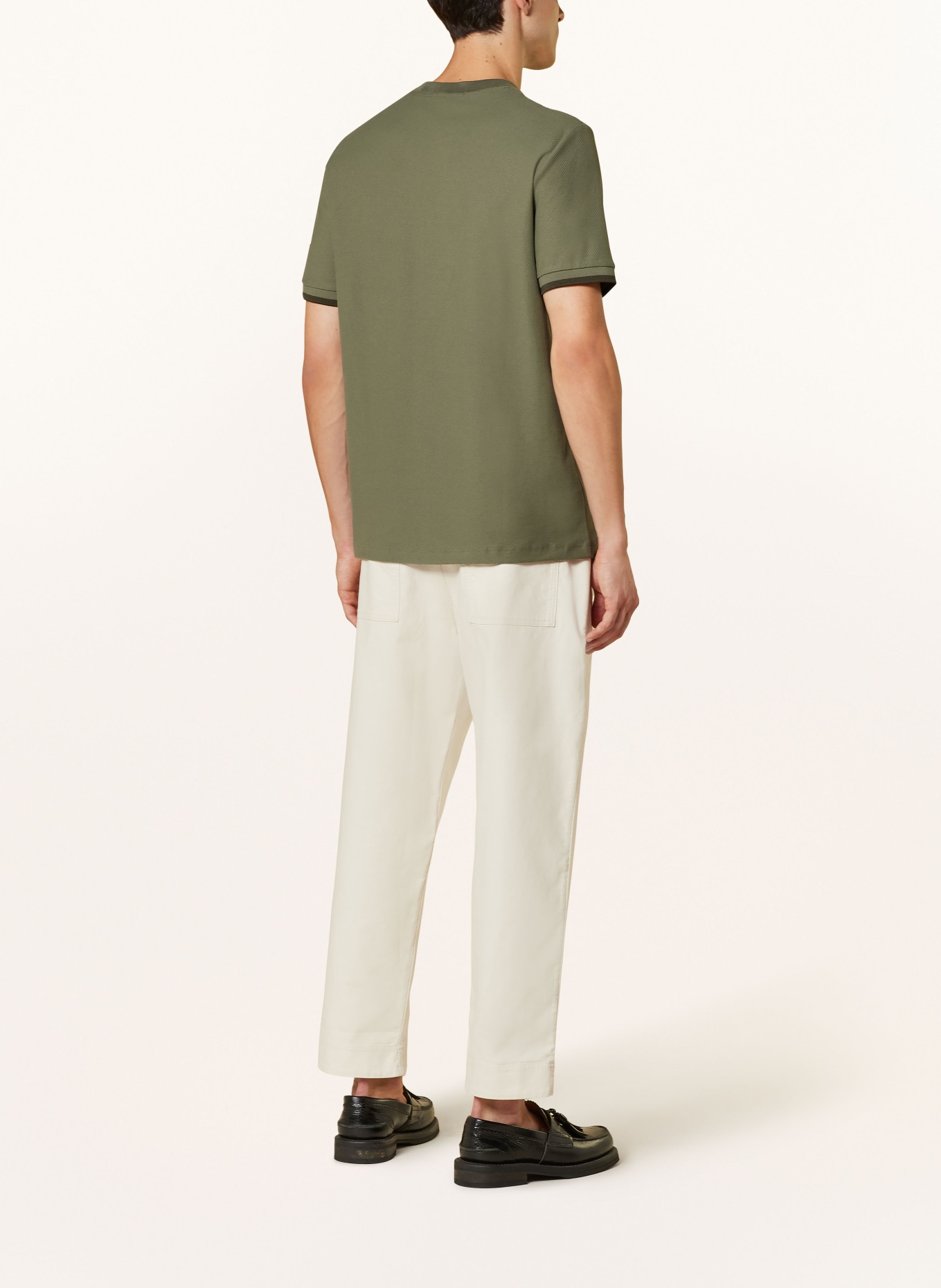 FRED PERRY Piqué shirt, Color: OLIVE (Image 3)