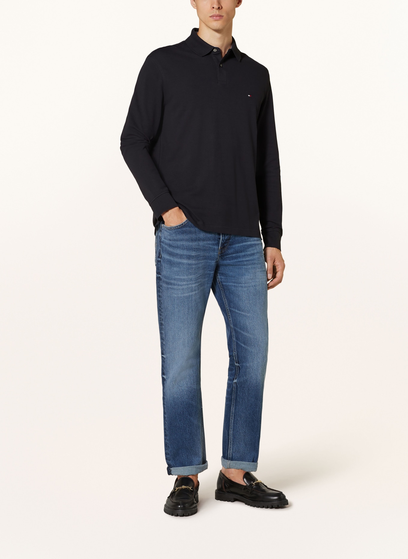 TOMMY HILFIGER Piqué-Poloshirt Regular Fit: DUNKELBLAU