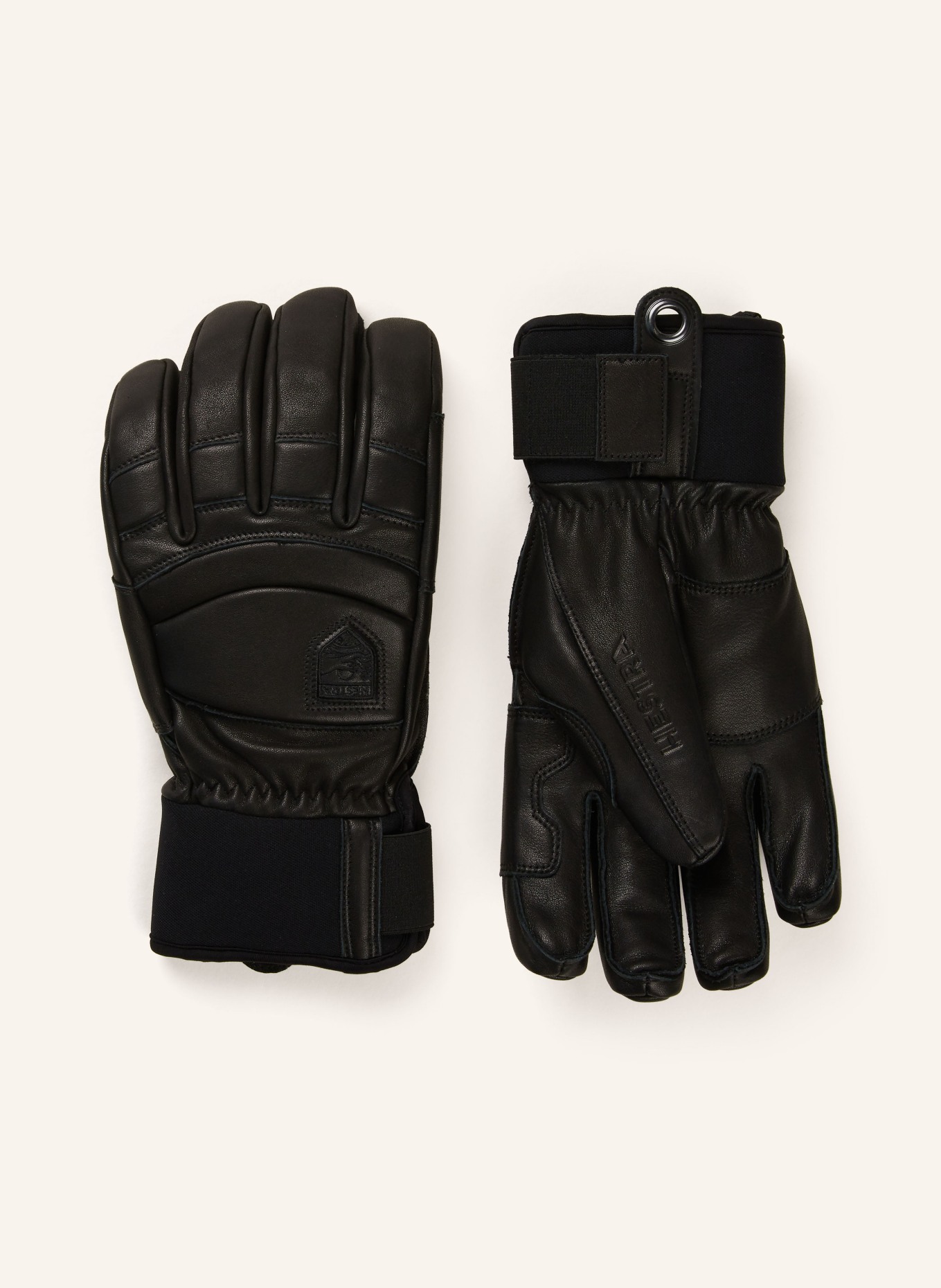 Black leather ski gloves 2025