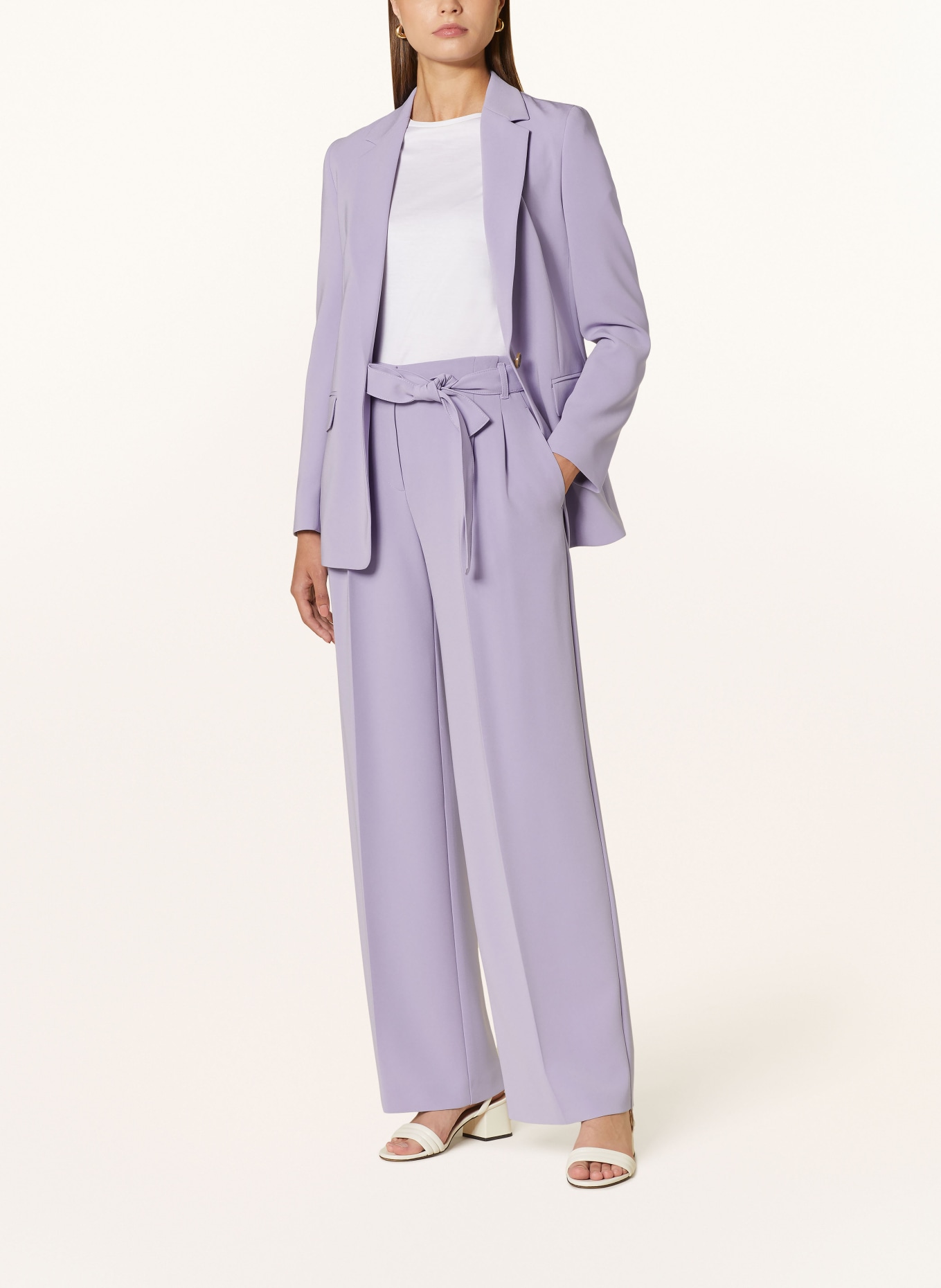 BOSS Wide leg trousers TAPIANA, Color: LIGHT PURPLE (Image 2)