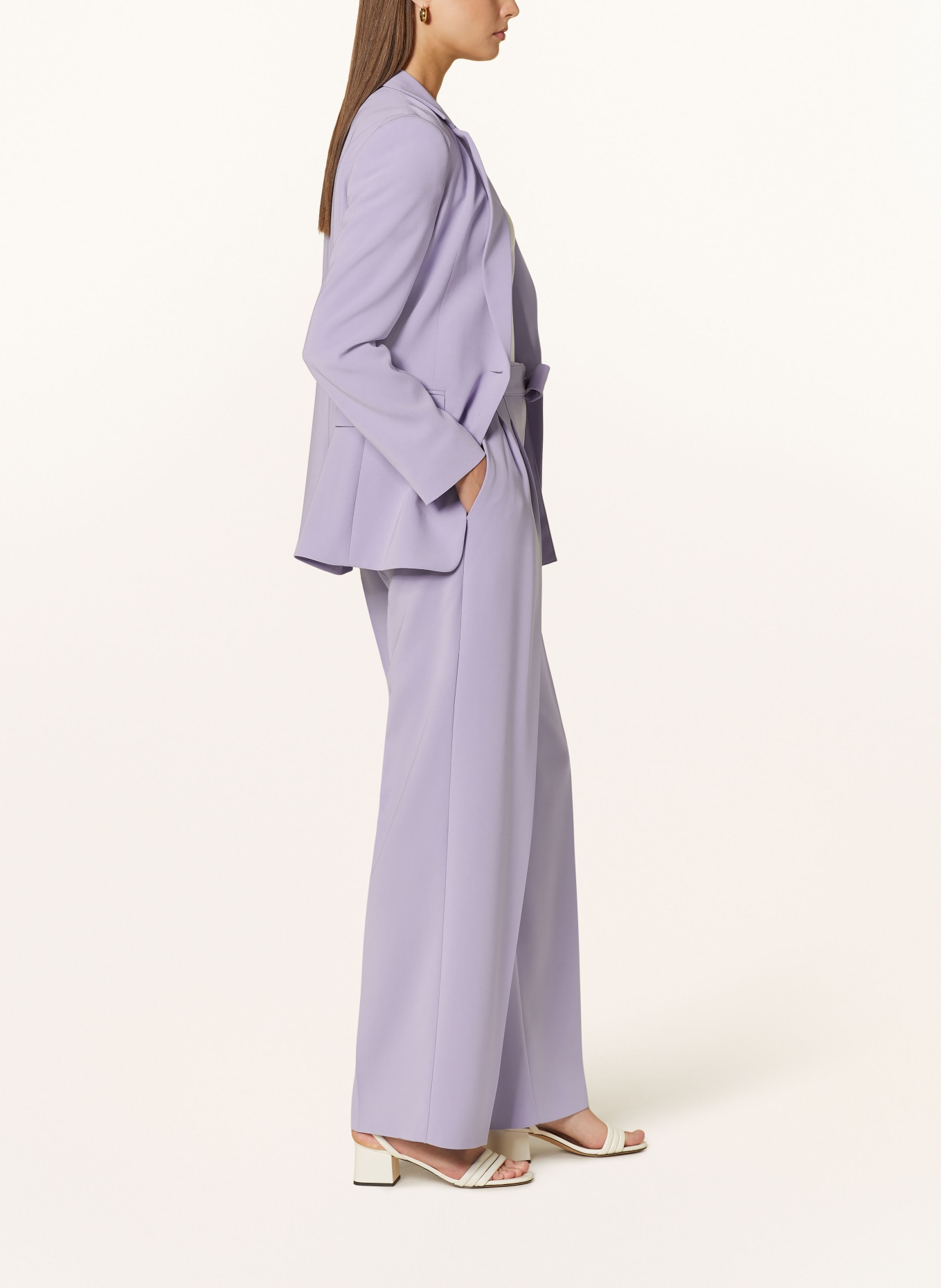 BOSS Wide leg trousers TAPIANA, Color: LIGHT PURPLE (Image 4)