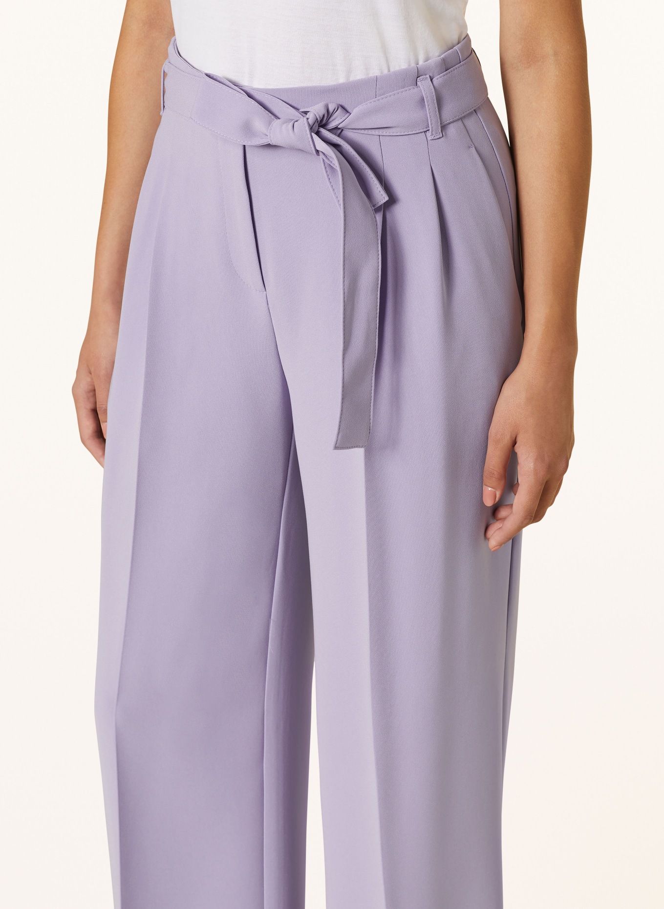 BOSS Wide leg trousers TAPIANA, Color: LIGHT PURPLE (Image 5)