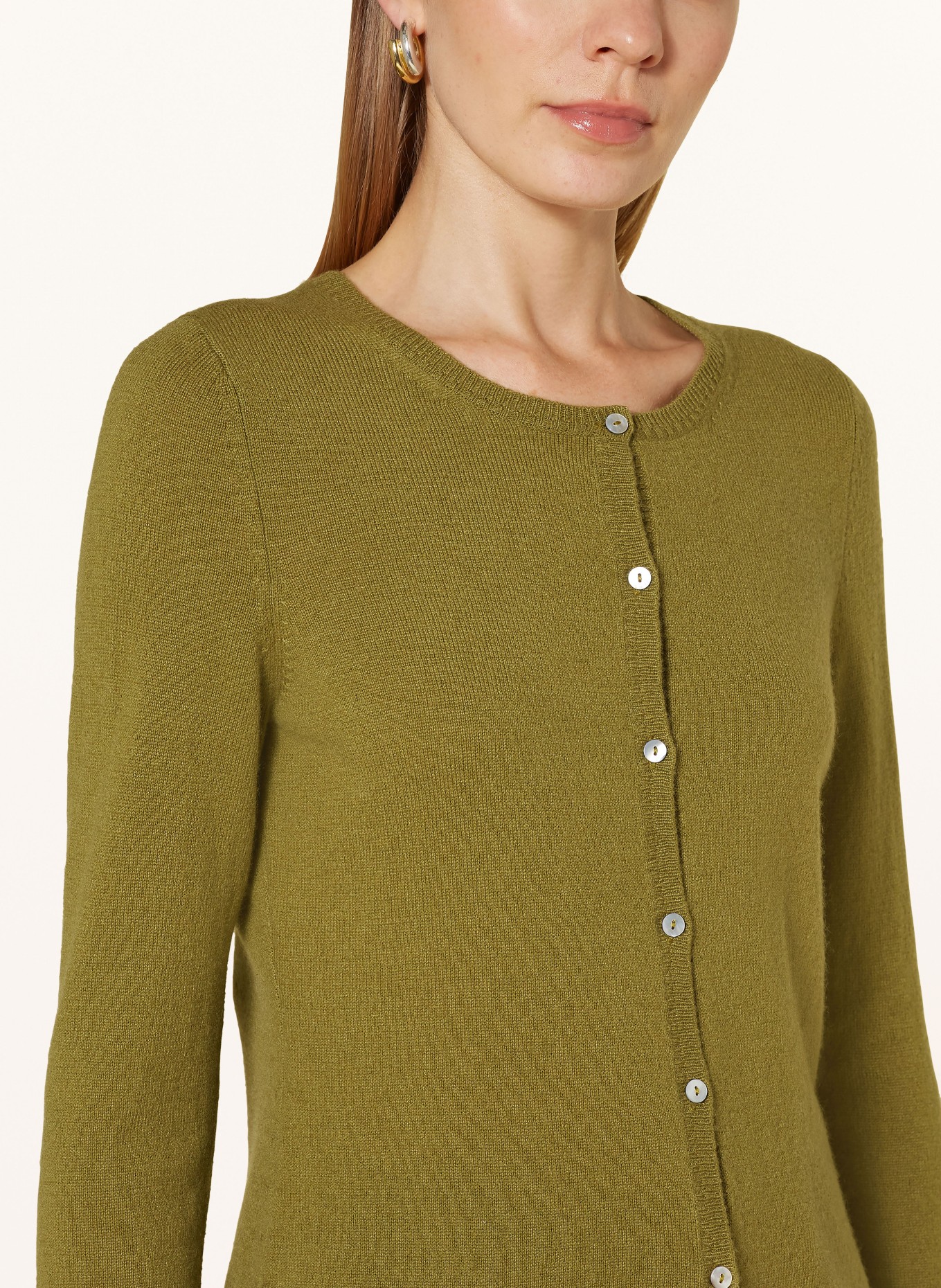 FTC CASHMERE Cashmere cardigan , Color: OLIVE (Image 4)