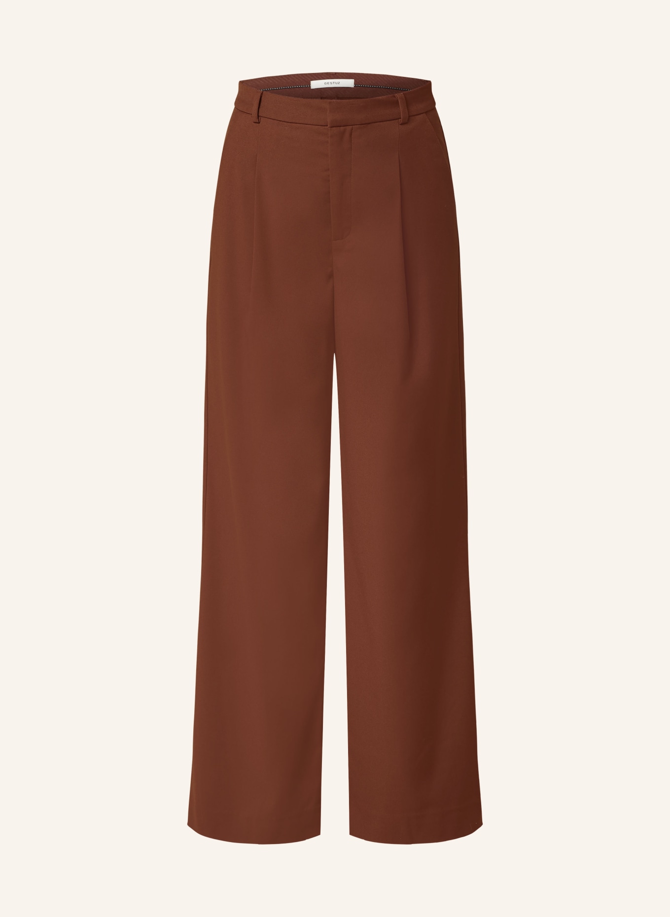 GESTUZ Wide leg trousers PAULAGZ, Color: BROWN (Image 1)