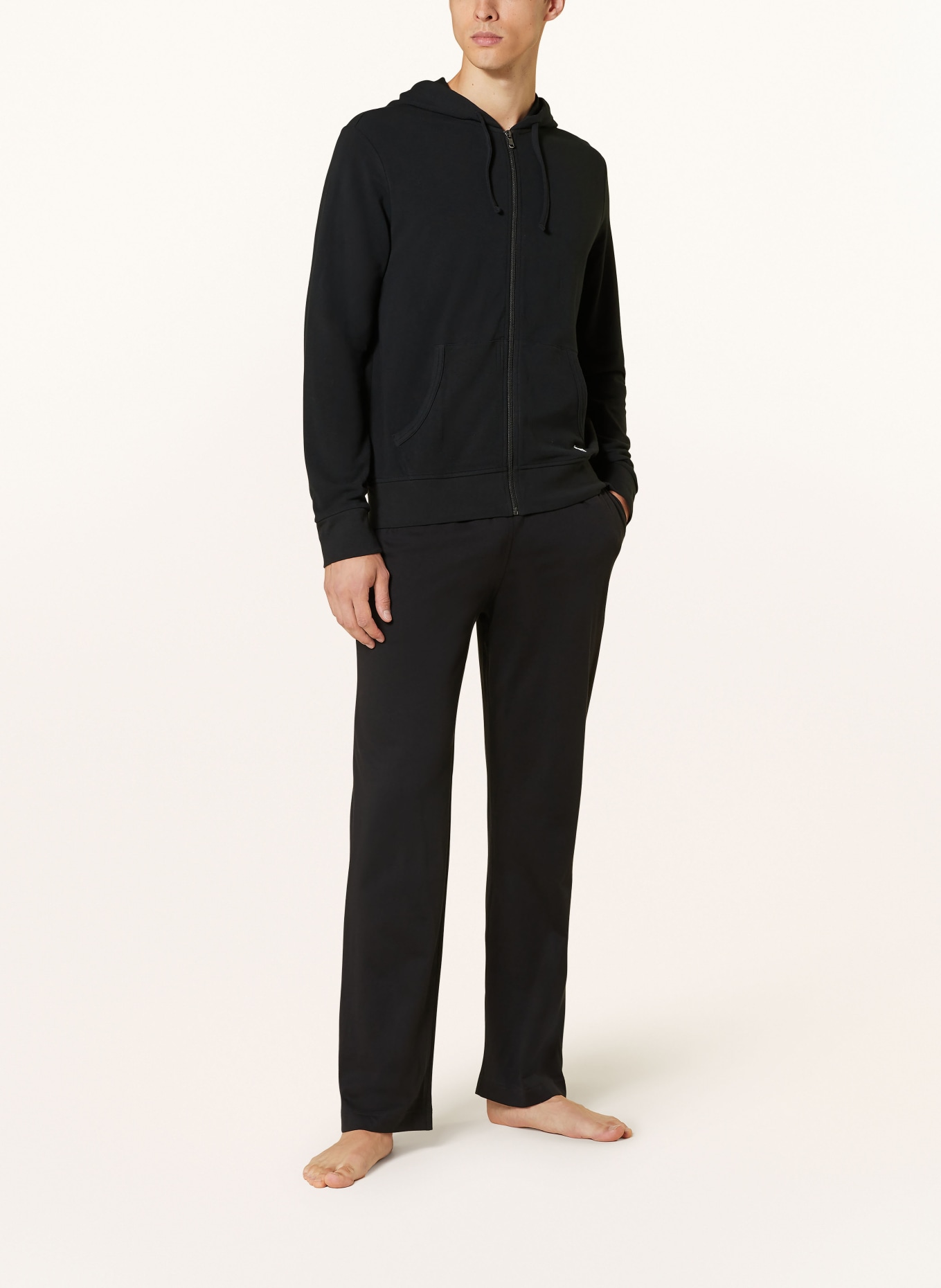 POLO RALPH LAUREN Pohodlná domácí mikinová bunda: ČERNÁ