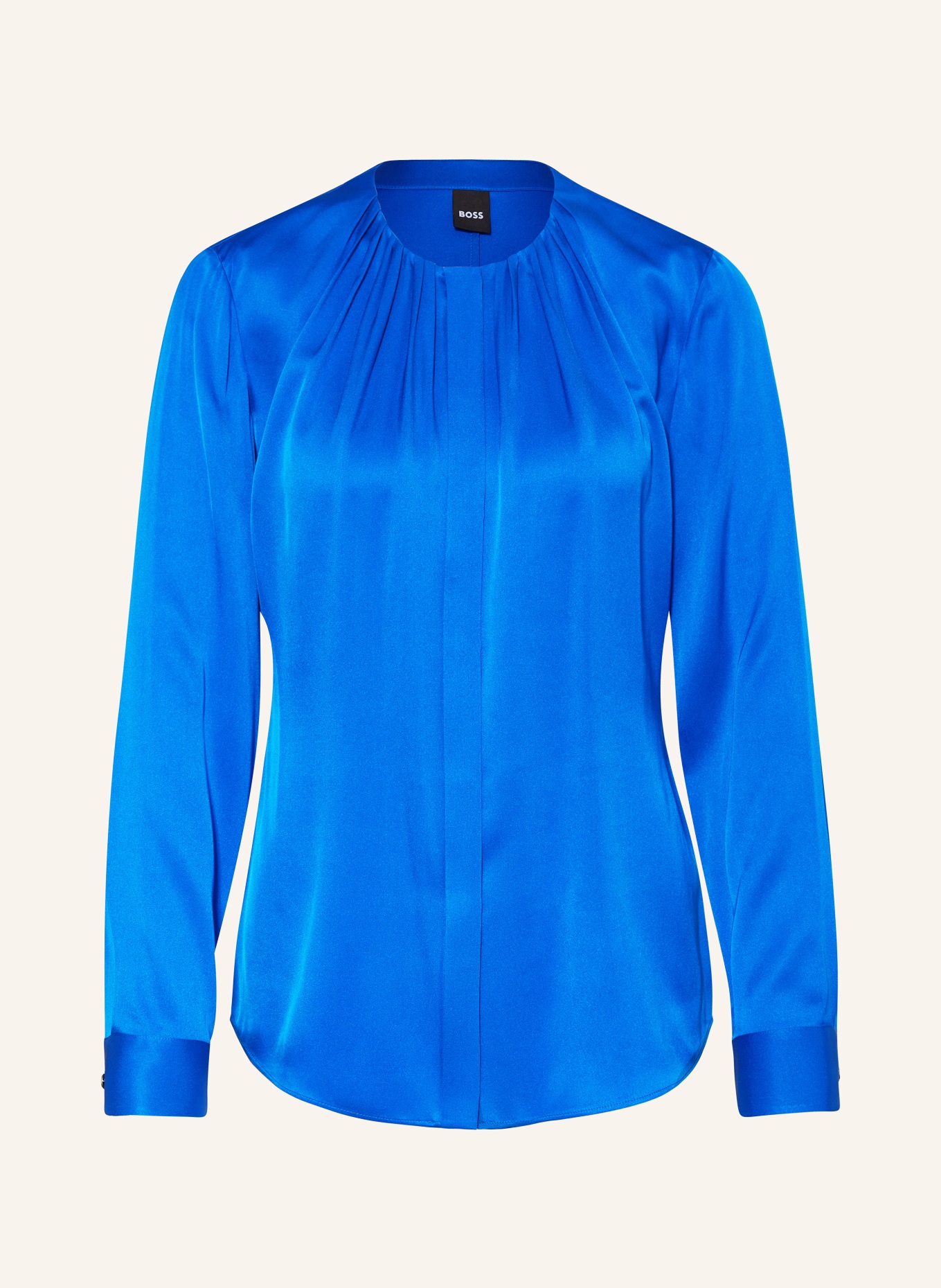 BOSS Bluse BANORAH aus Seide: BLAU