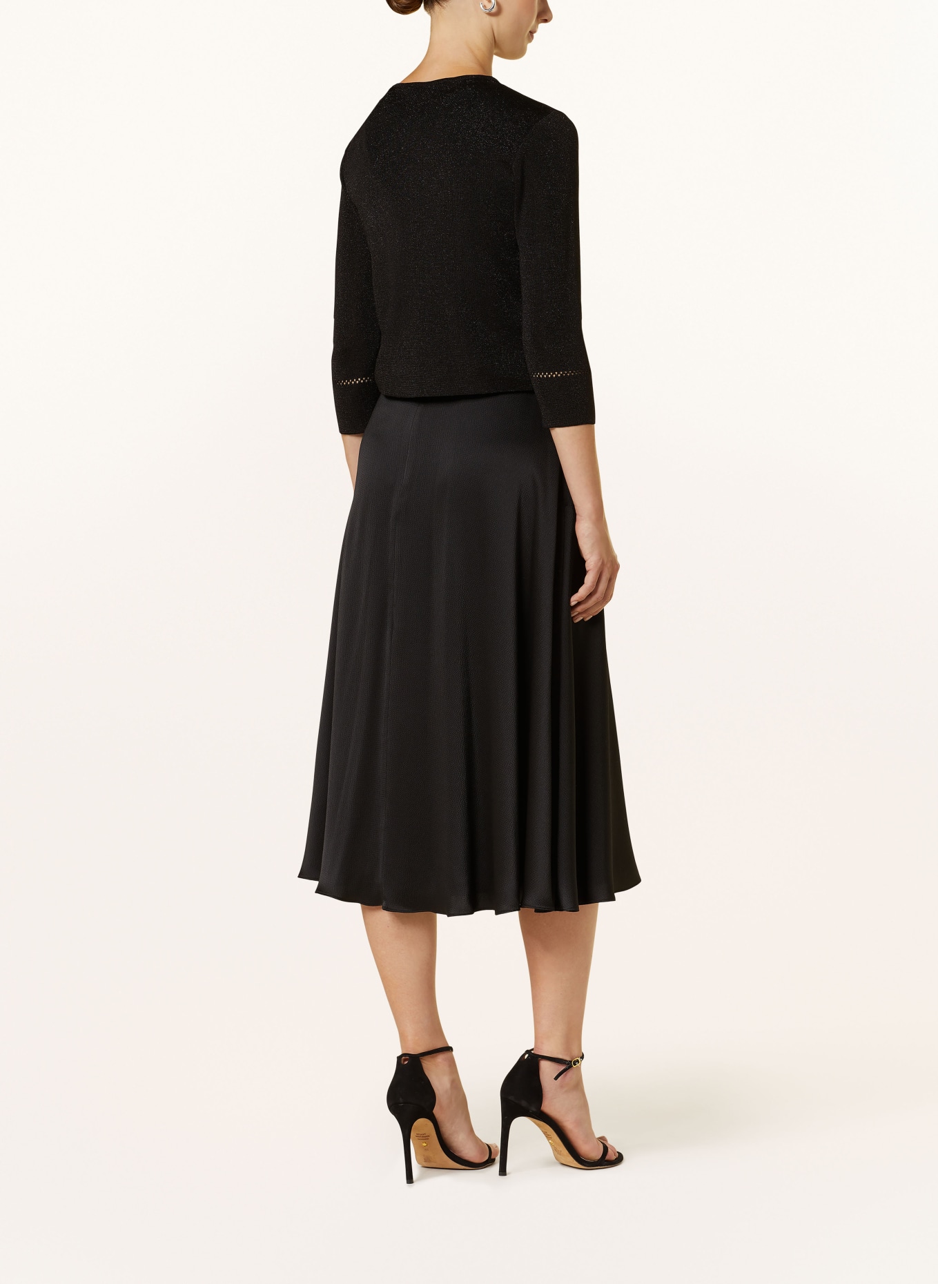 Vera Mont Strick-Bolero mit 3/4-Arm und Glitzergarn: SCHWARZ