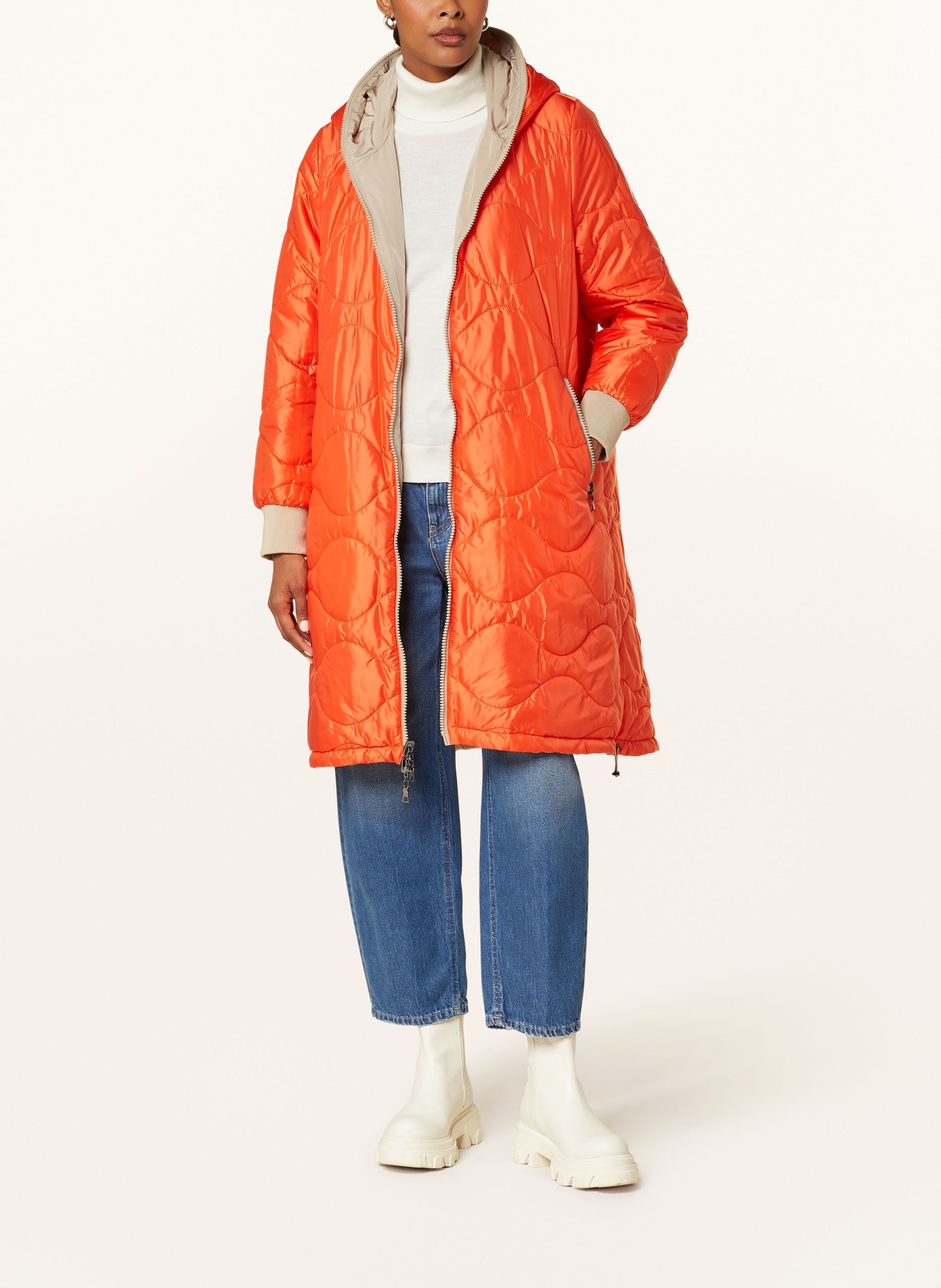 No.1 Como Parka NORA zum Wenden, Farbe: BEIGE/ ORANGE (Bild 4)