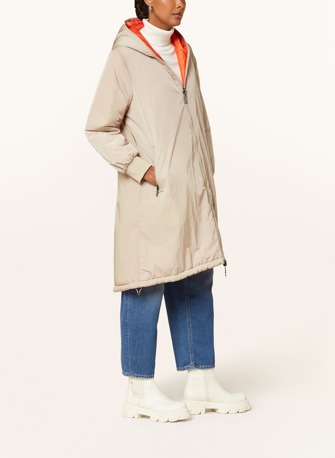 No.1 Como Parka NORA zum Wenden, Farbe: BEIGE/ ORANGE (Bild 5)