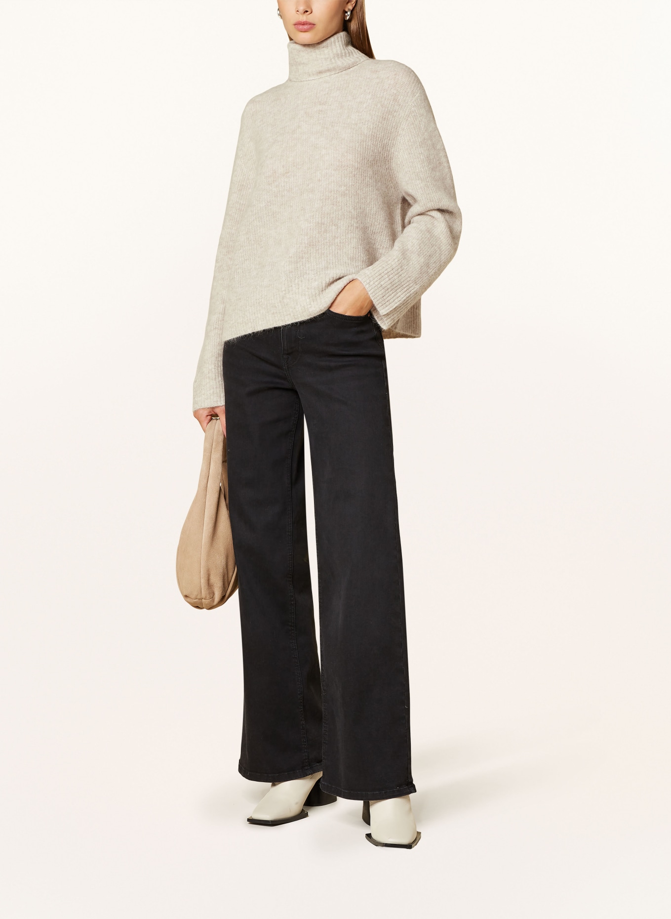 MOS MOSH Turtleneck sweater AIDY with alpaca, Color: CREAM (Image 2)