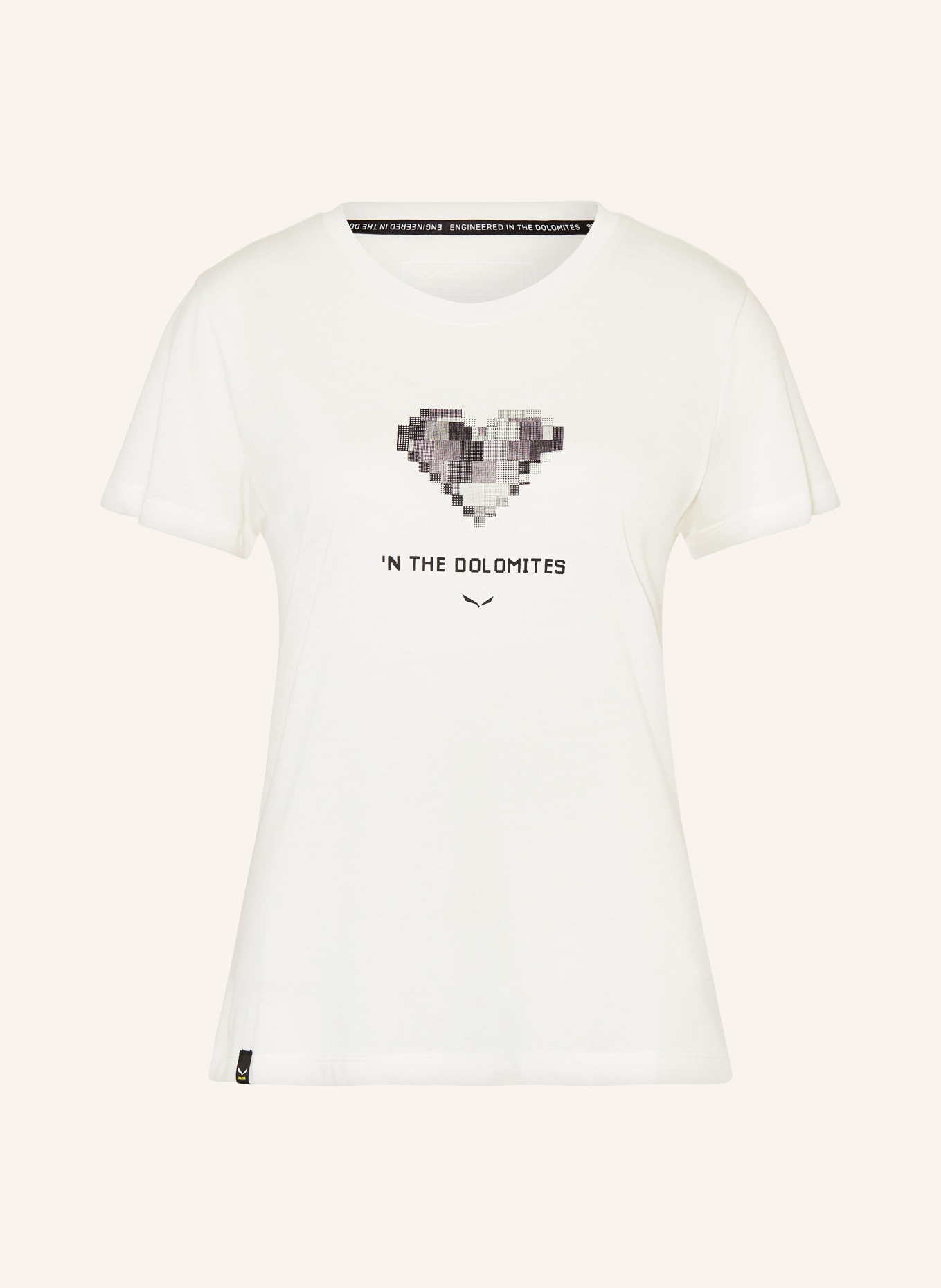 SALEWA T-shirt PURE HEART, Color: ECRU (Image 1)