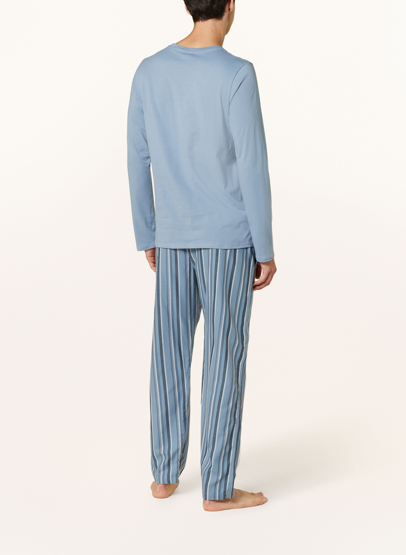 SCHIESSER Schlafhose MIX+RELAX: BLAUGRAU / BLAU / HELLGRAU