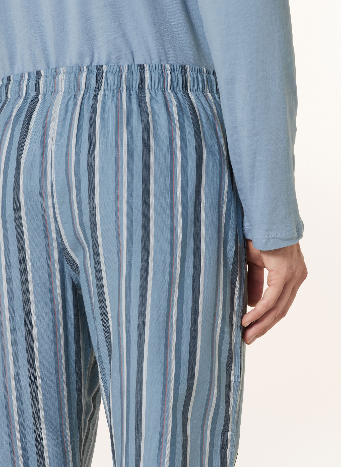 SCHIESSER Schlafhose MIX+RELAX: BLAUGRAU / BLAU / HELLGRAU