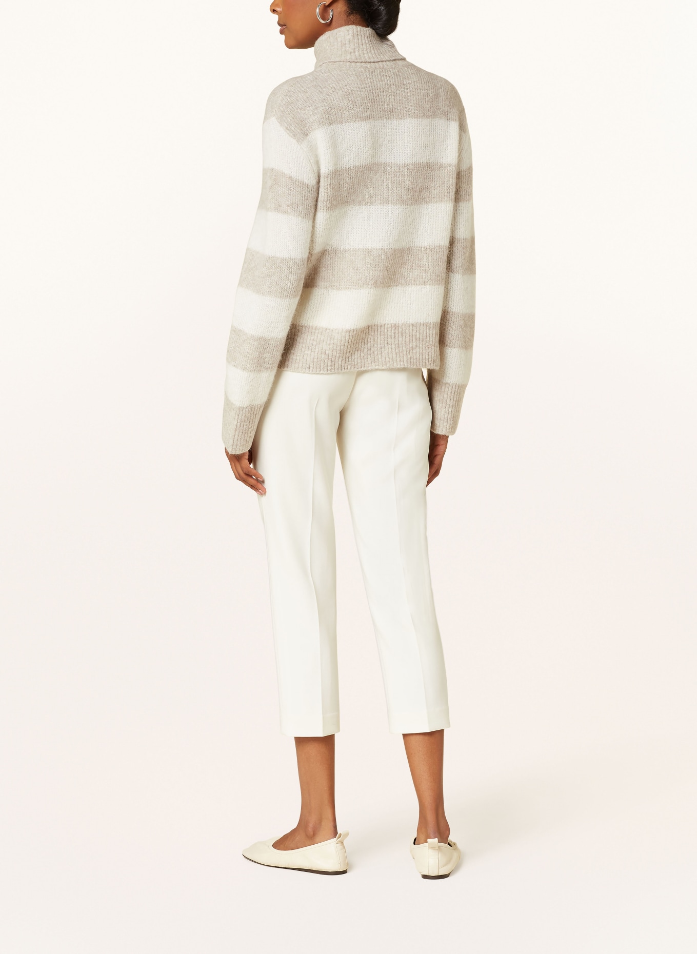 MOS MOSH Rollkragenpullover AIDY: CREME / HELLBRAUN