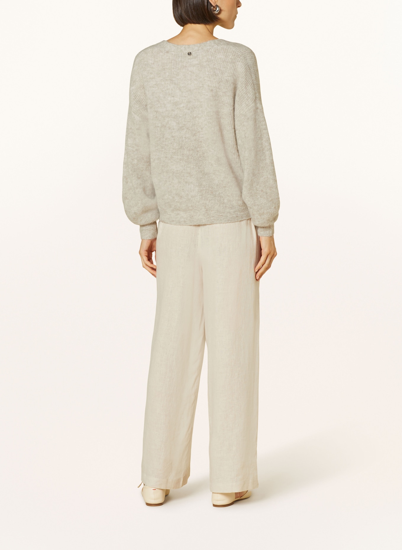 MOS MOSH Oversized-Strickjacke THORA mit Alpaka: CREME