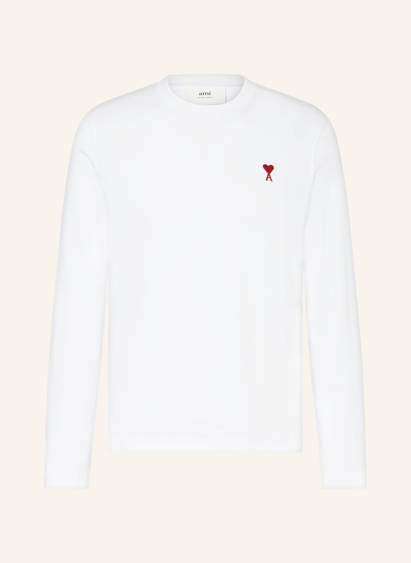 AMI PARIS Longsleeve, Farbe: WEISS (Bild 1)