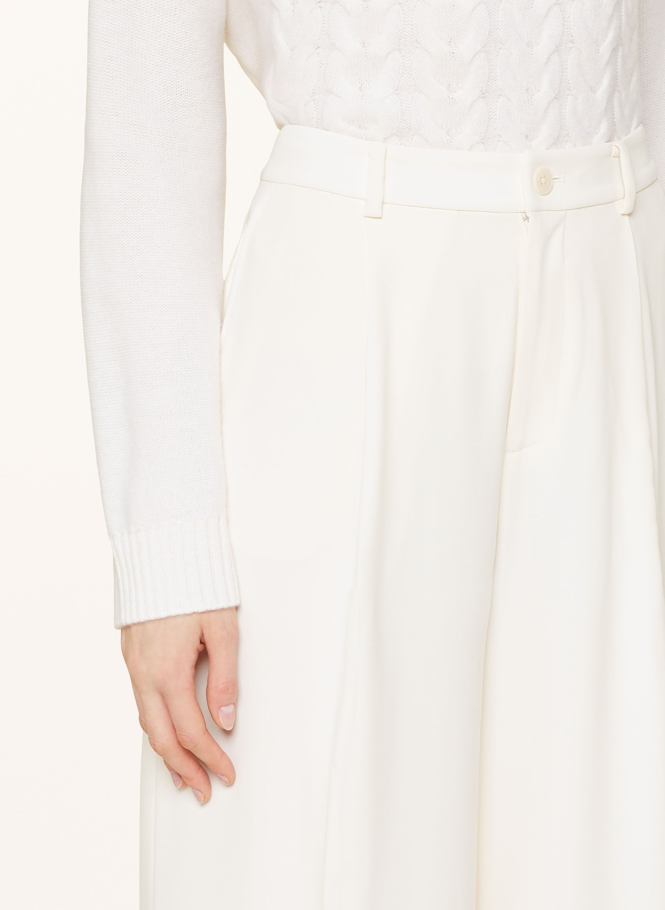 LAUREN RALPH LAUREN Wide leg trousers, Color: CREAM (Image 5)