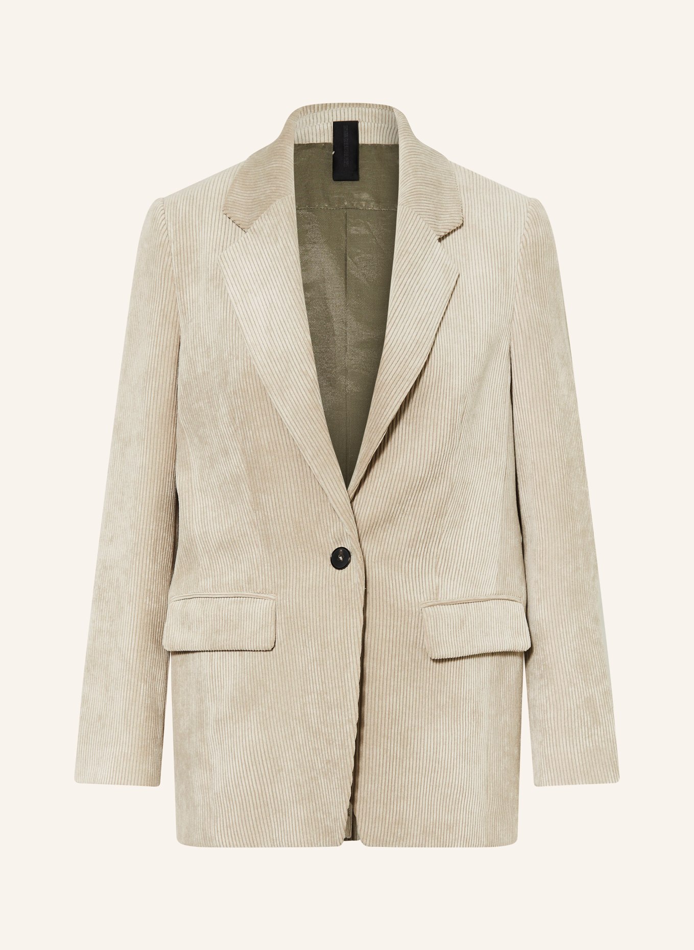 DRYKORN Long blazer GLENDALE in corduroy, Color: TAUPE (Image 1)