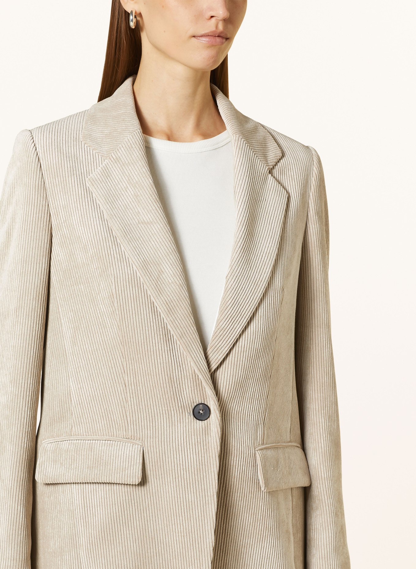 DRYKORN Long blazer GLENDALE in corduroy, Color: TAUPE (Image 4)