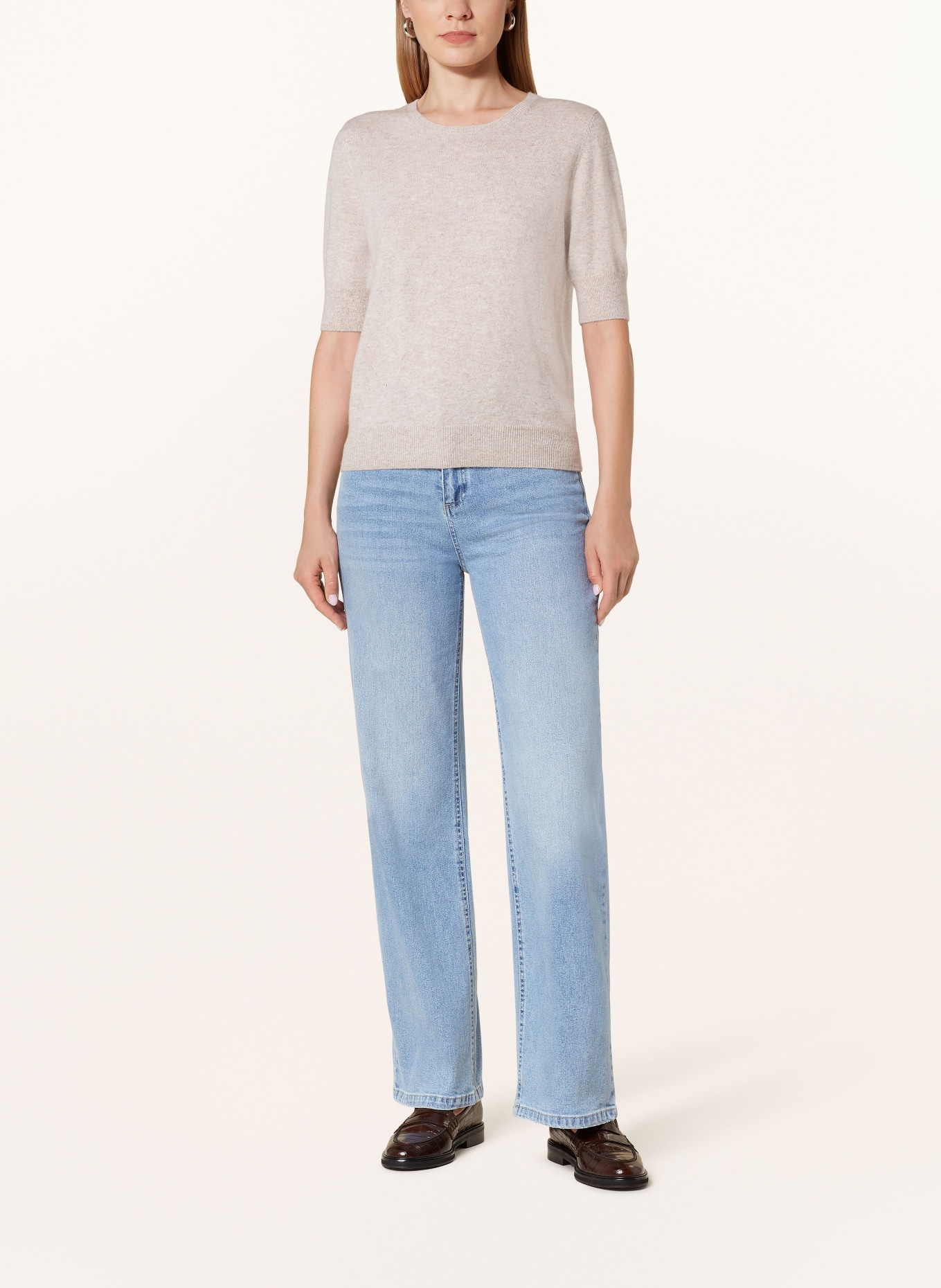 REPEAT Strickshirt aus Cashmere: BEIGE