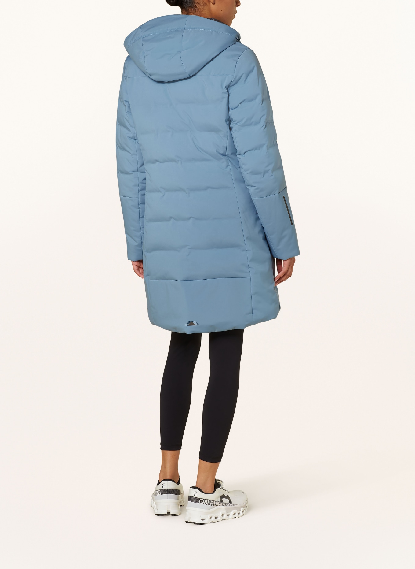 me°ru' Steppmantel UDDEVALLA: LICHTBLAUW