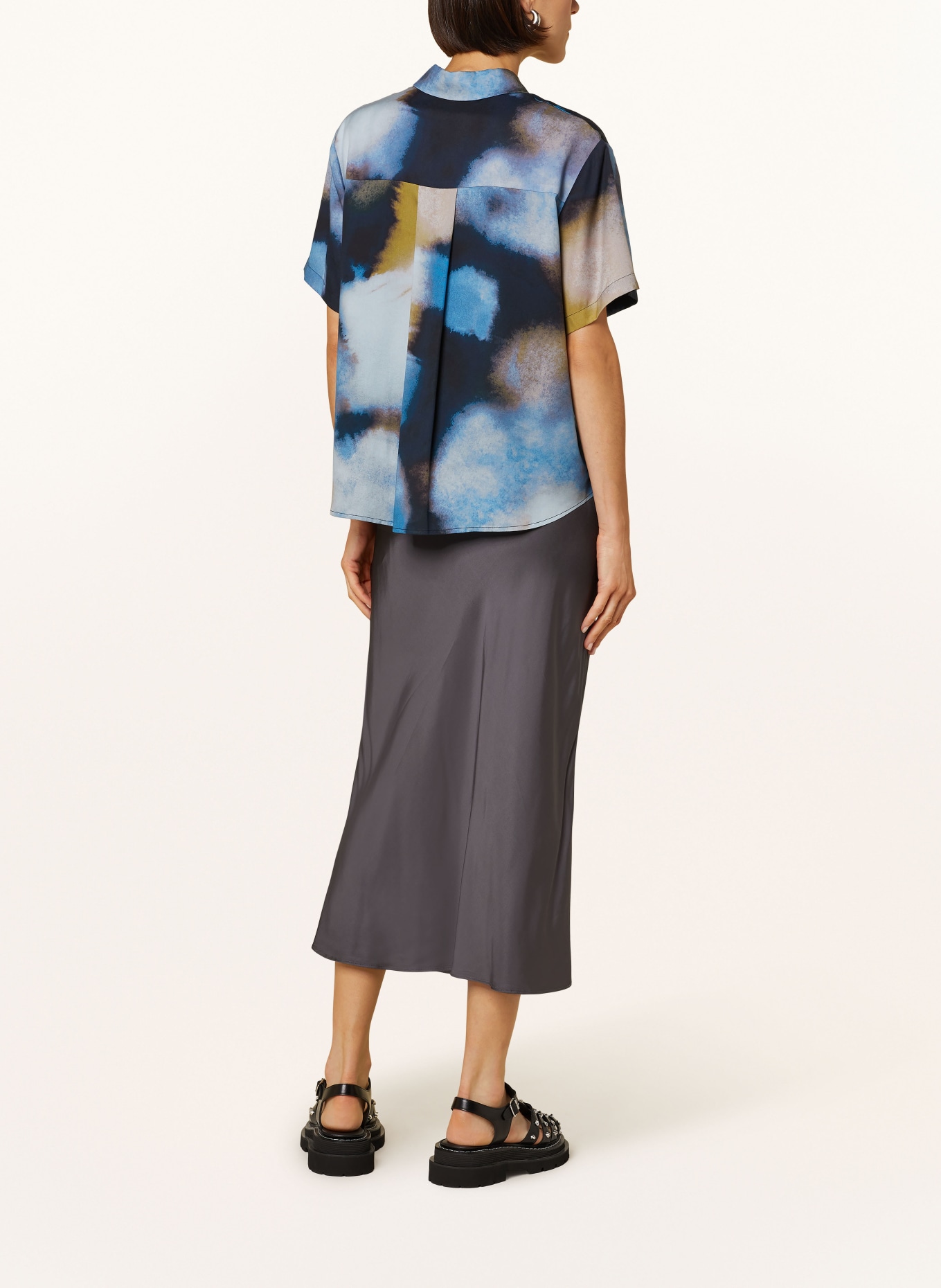 Juvia Satinrock FLEUR: DUNKELBLAU