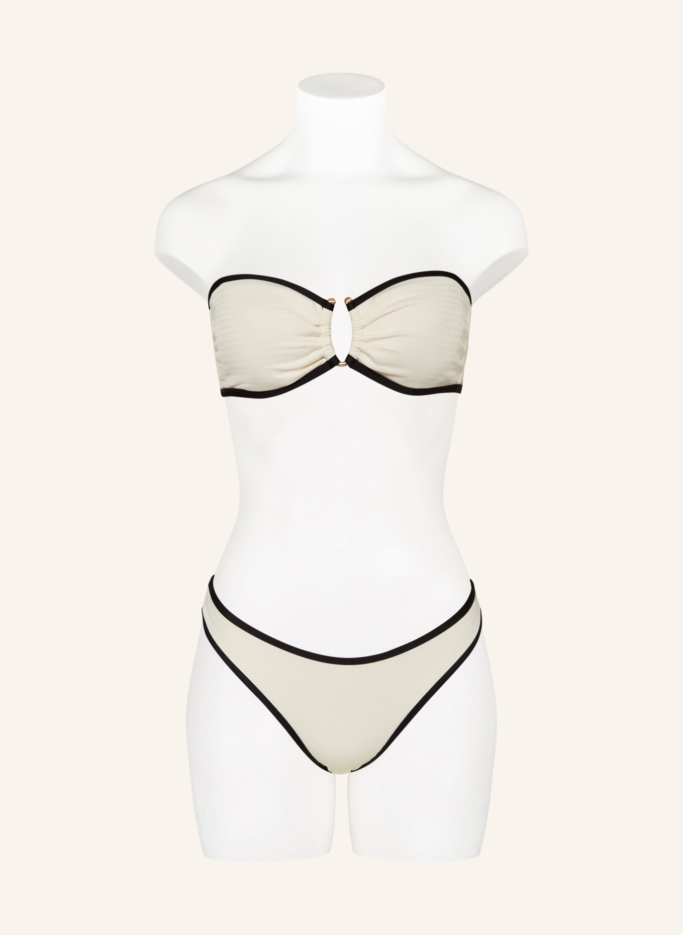 SEAFOLLY Bandeau-Bikini-Top BEACH BOUND: CREME/ SCHWARZ