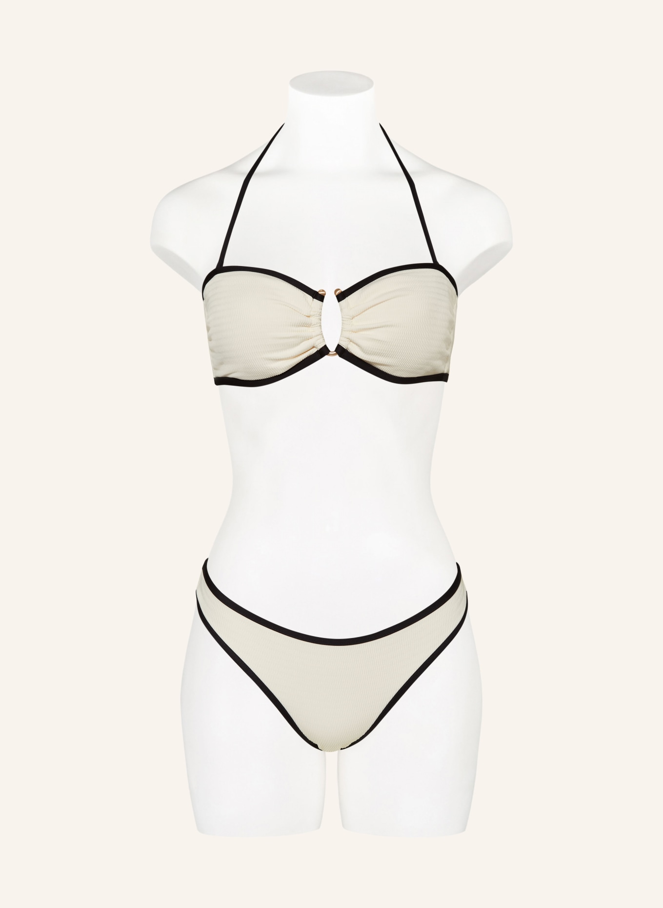 SEAFOLLY Bandeau-Bikini-Top BEACH BOUND: CREME/ SCHWARZ