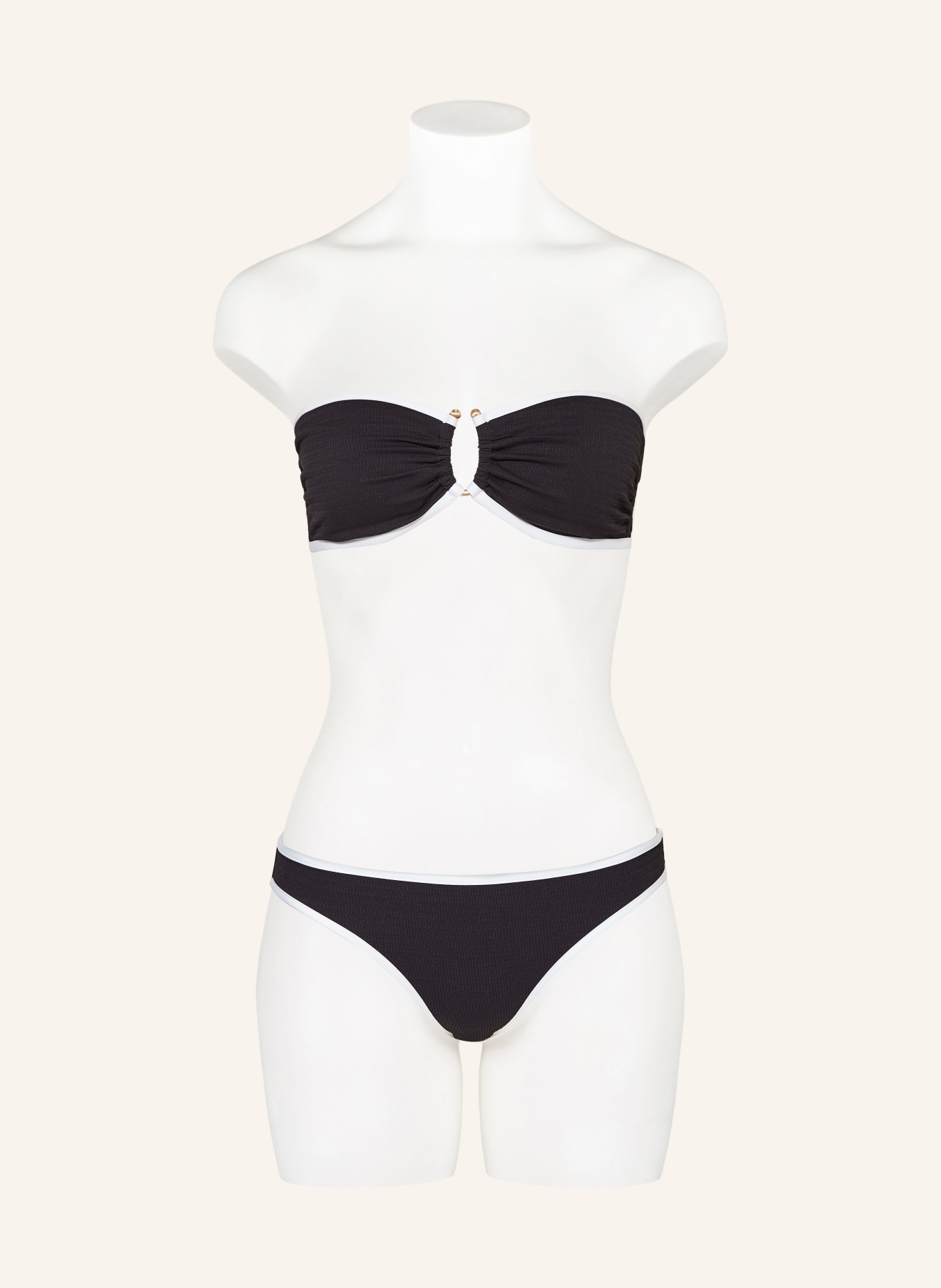 SEAFOLLY Bandeau-Bikini-Top BEACH BOUND: SCHWARZ/ WEISS