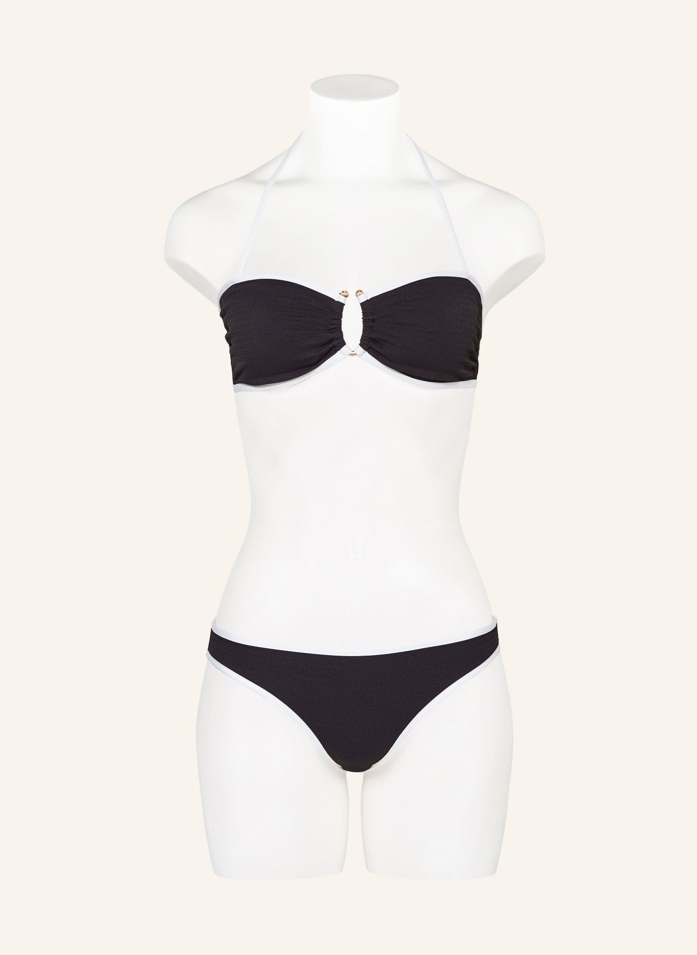 SEAFOLLY Bandeau-Bikini-Top BEACH BOUND: SCHWARZ/ WEISS
