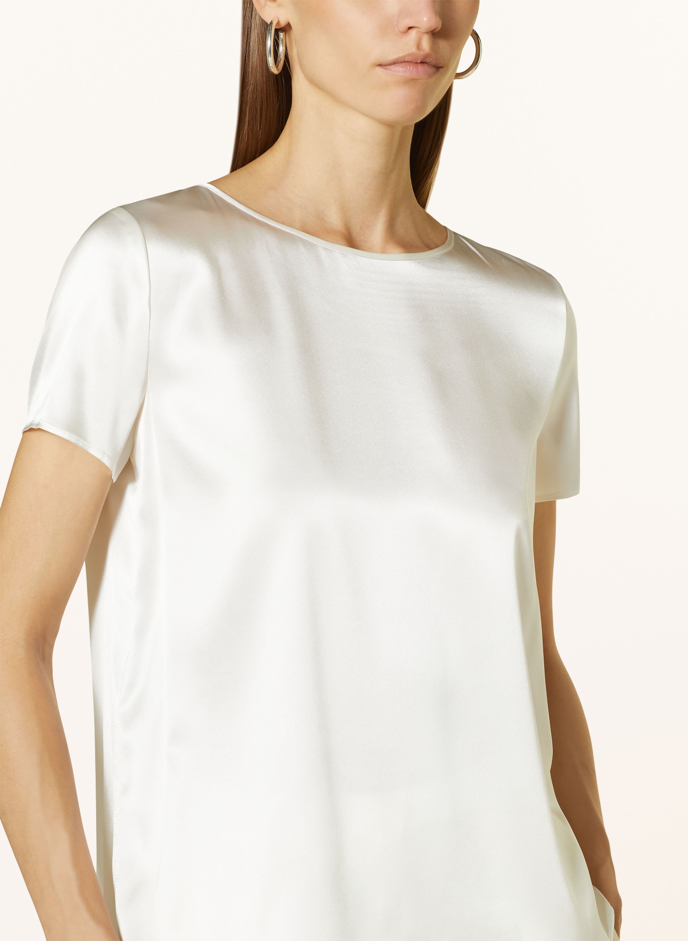 EMPORIO ARMANI Blusenshirt aus Seide: WEISS